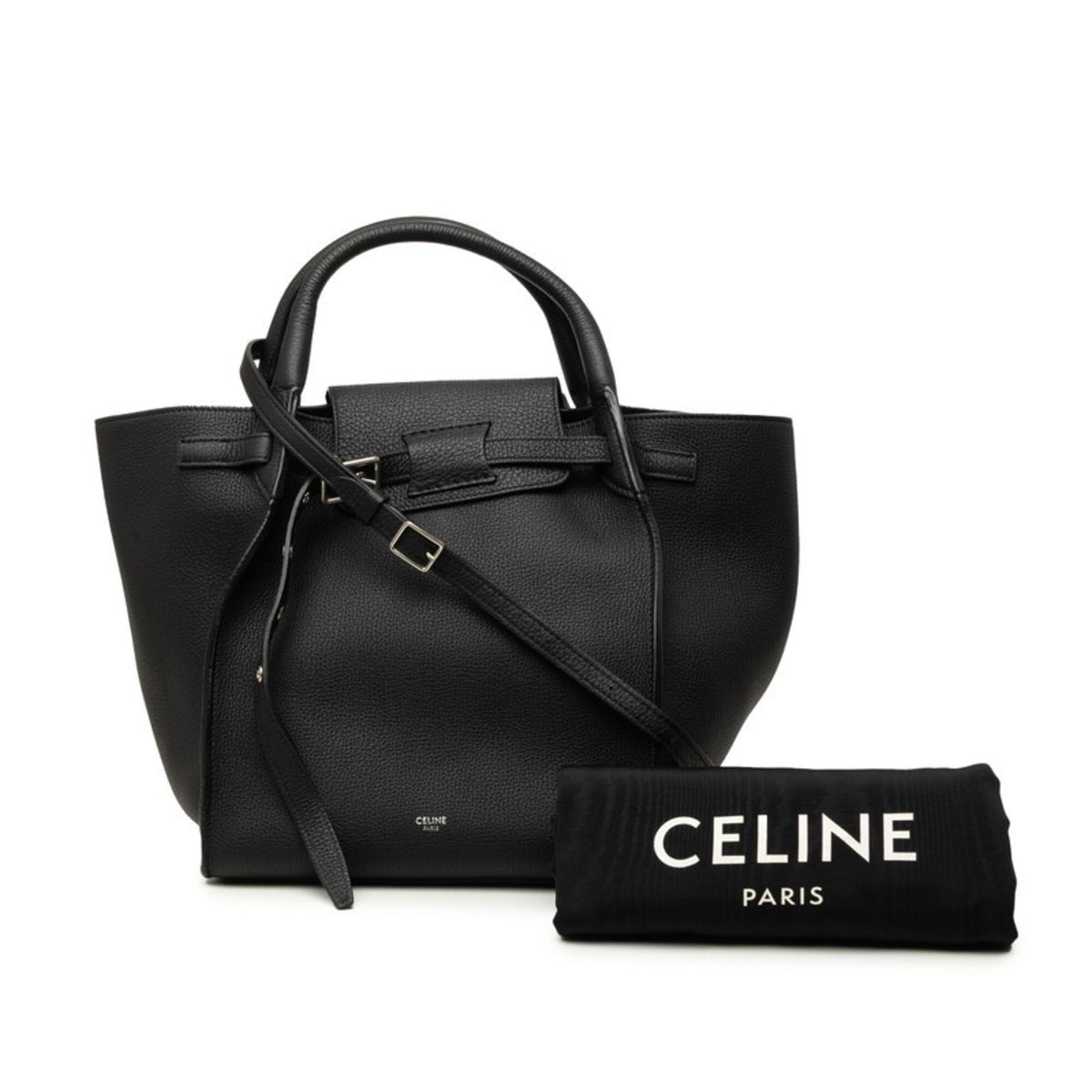 Celine Black Leather Handbag Shoulder Bag (Pre-Owned)