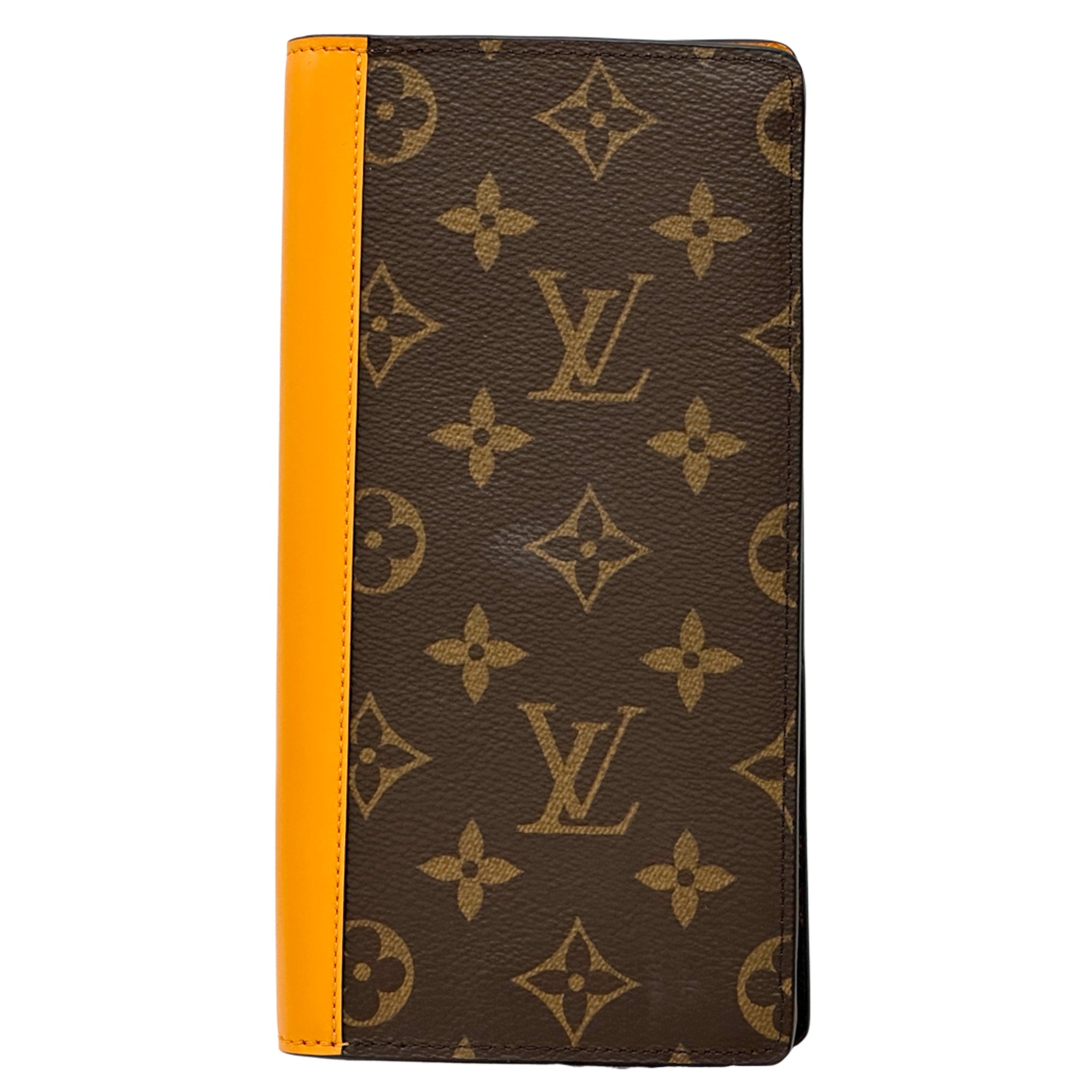 Louis Vuitton Brown Monogram Macassar Orange Saffron Monogram Long Wallet (Bi-Fold) (Pre-Owned)