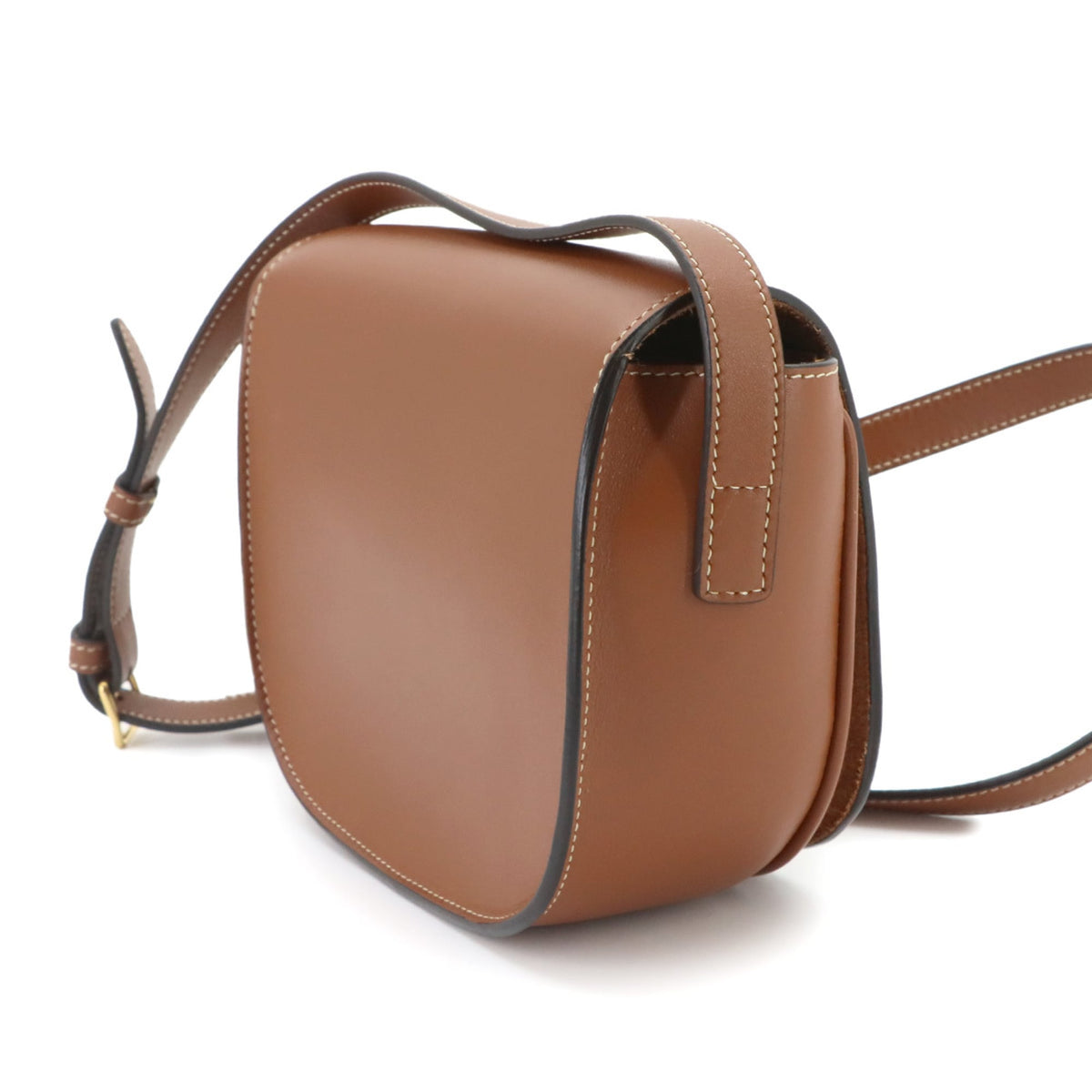 Celine Brown Leather Handbag Shoulder Bag (Pre-Owned)