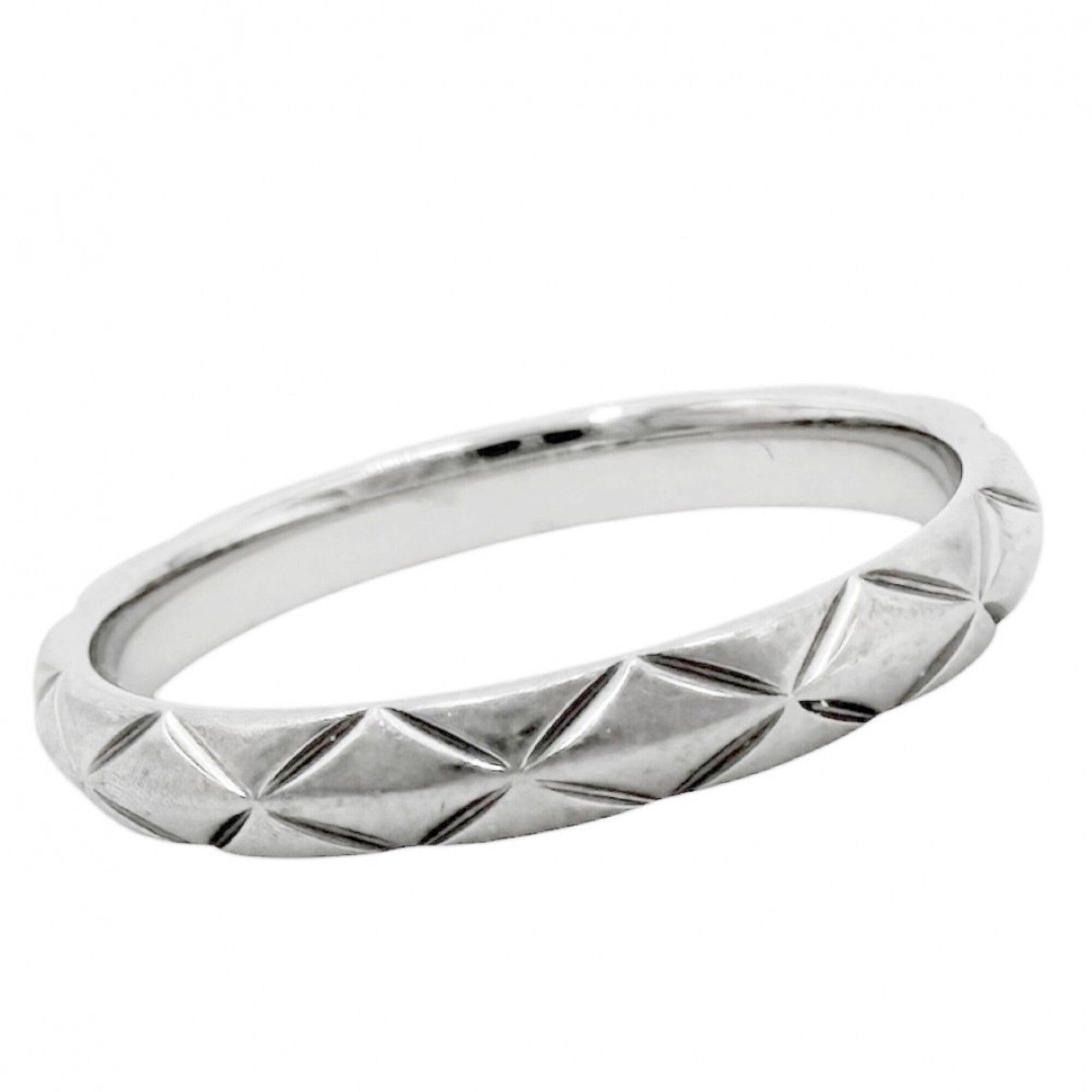 Chanel Platinum 950 Band Ring (Pre-Owned)