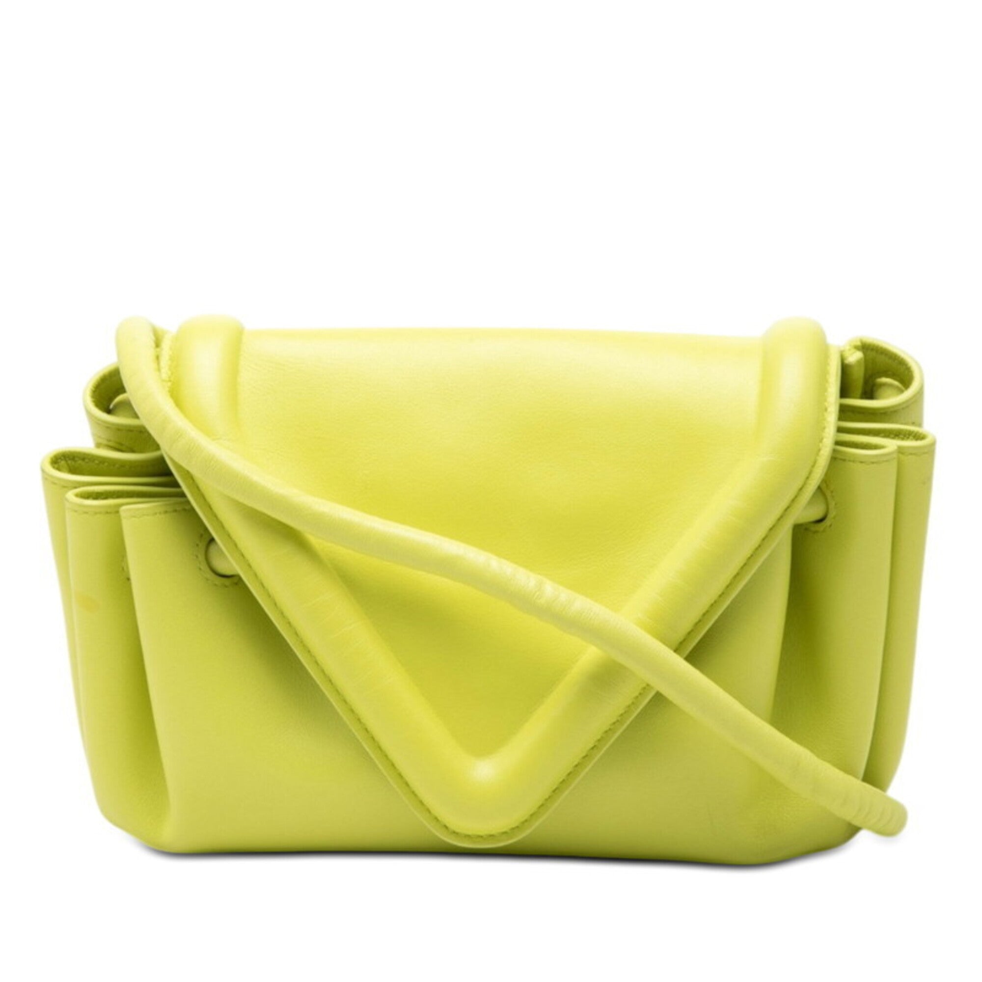 Bottega Veneta Yellow Leather Shoulder Bag (Pre-Owned)
