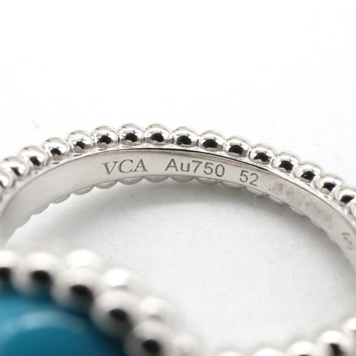 Van Cleef & Arpels Silver Blue White Gold (18K) Band Ring (Pre-Owned)