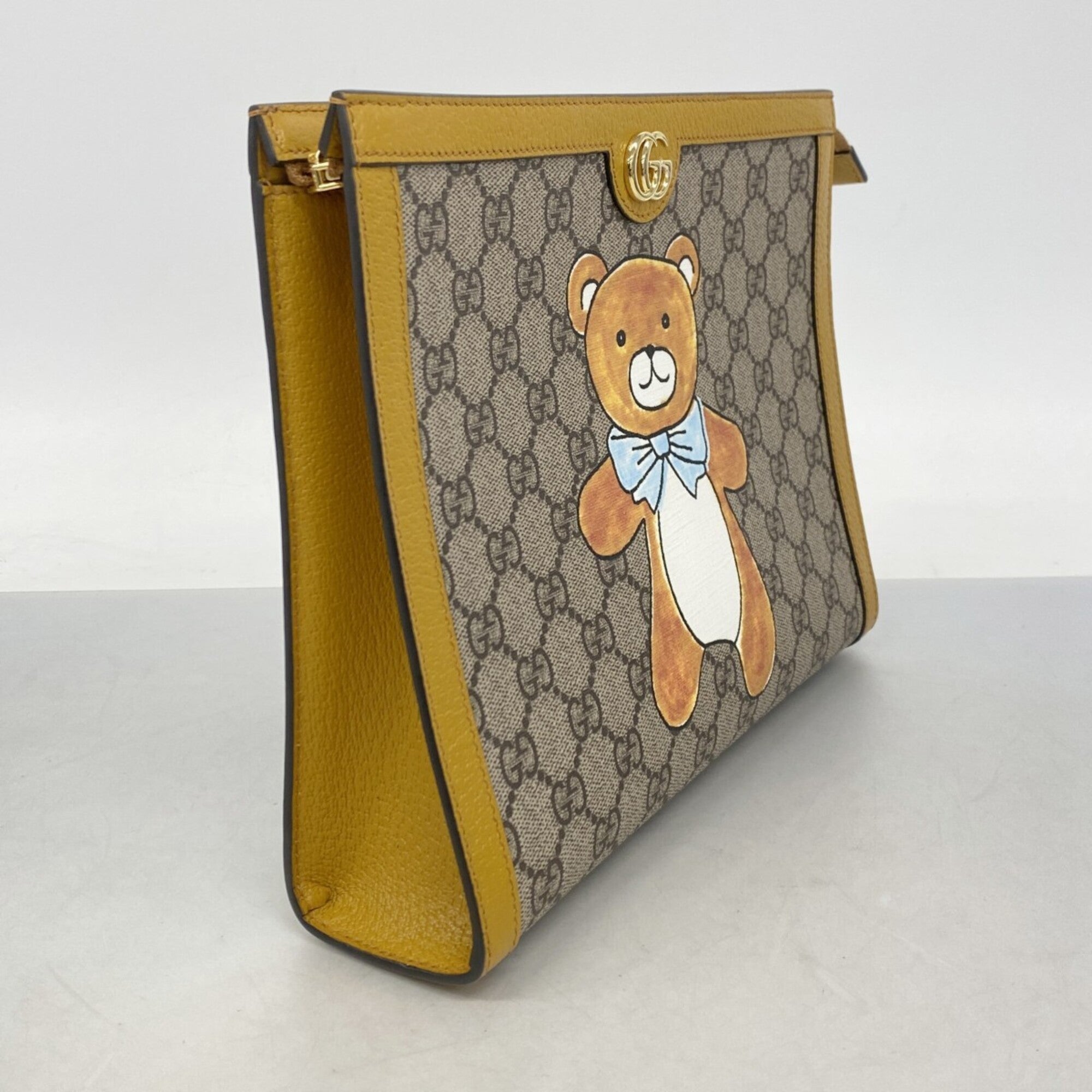 Gucci Brown Pvc Clutch Bag (Pre-Owned)