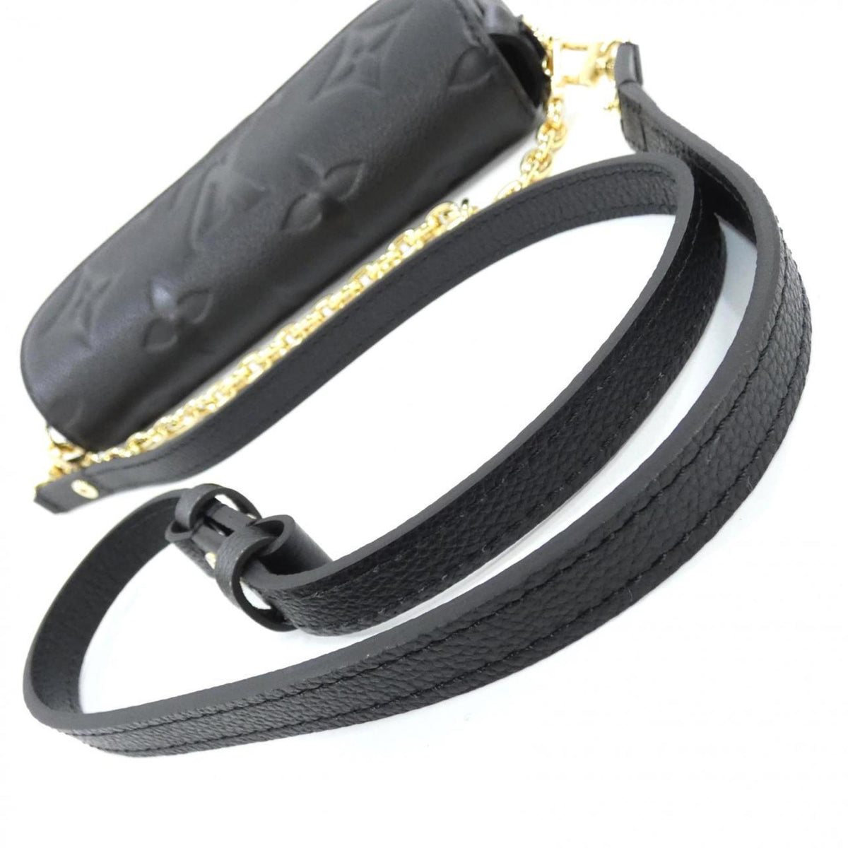 Louis Vuitton Black Leather Shoulder Bag (Pre-Owned)