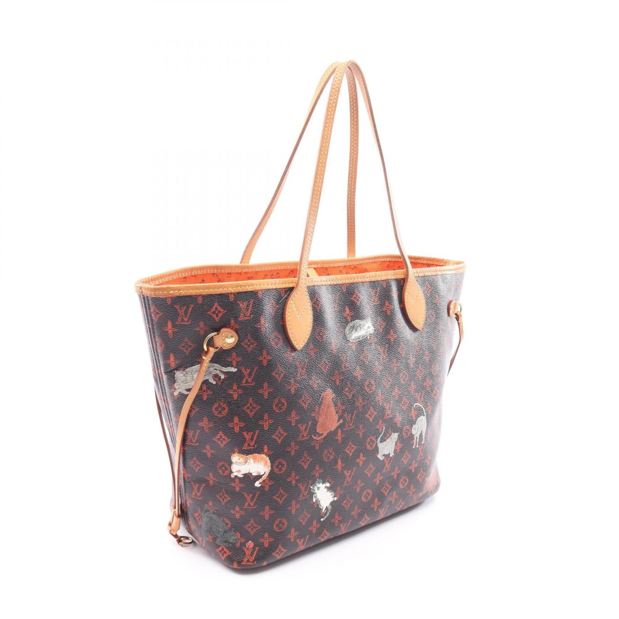 Louis Vuitton Brown Coated Canvas Leather Handbag Pouch Tote Bag (Pre-Owned)