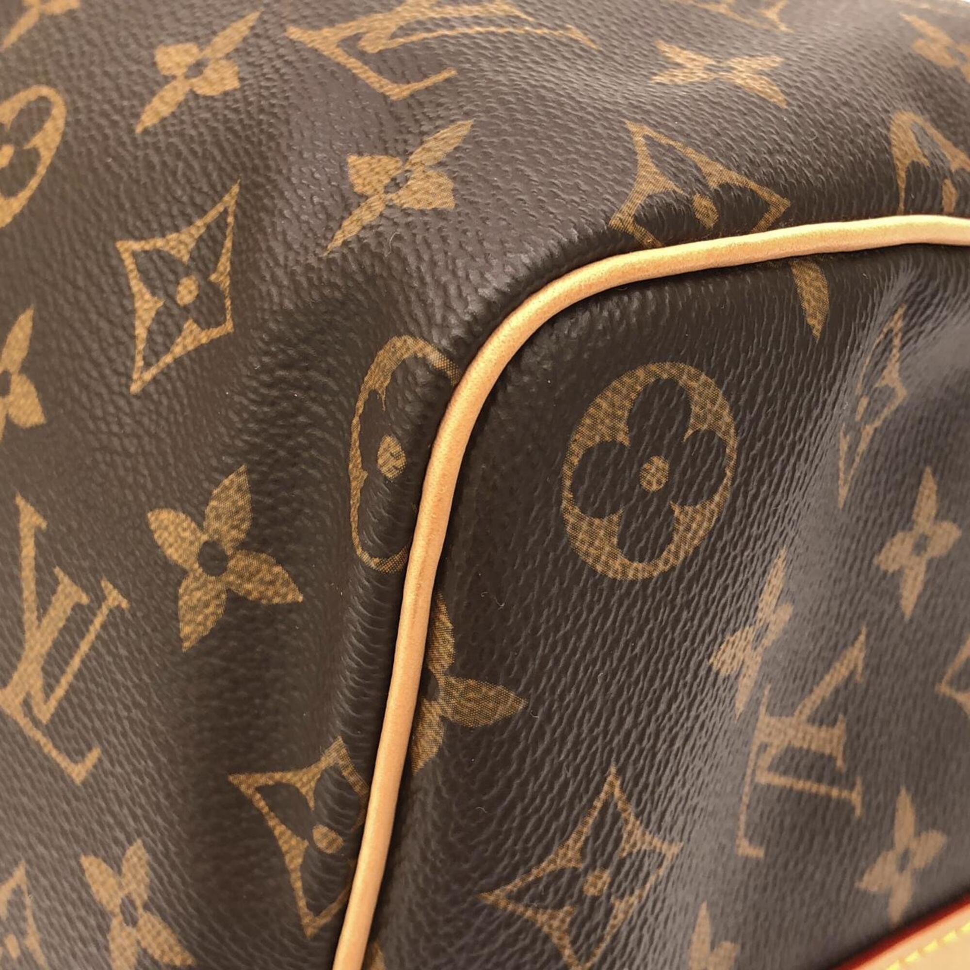Louis Vuitton Brown Coated Canvas Boston Bag (Pre-Owned)