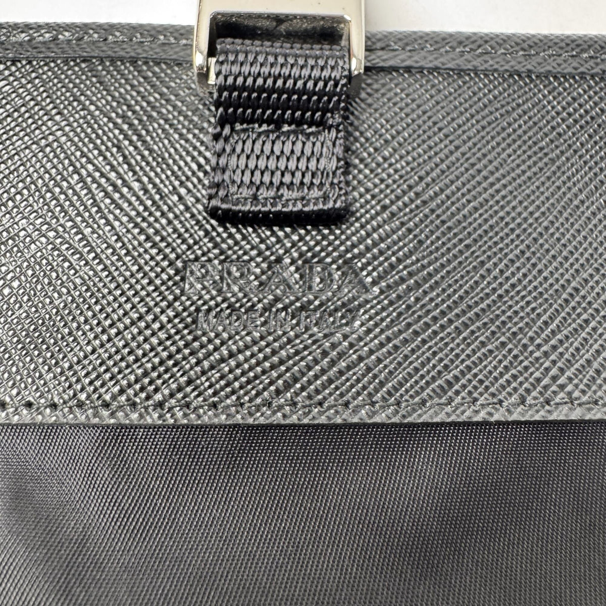 Prada Black Nylon Leather Shoulder Bag (Pre-Owned)