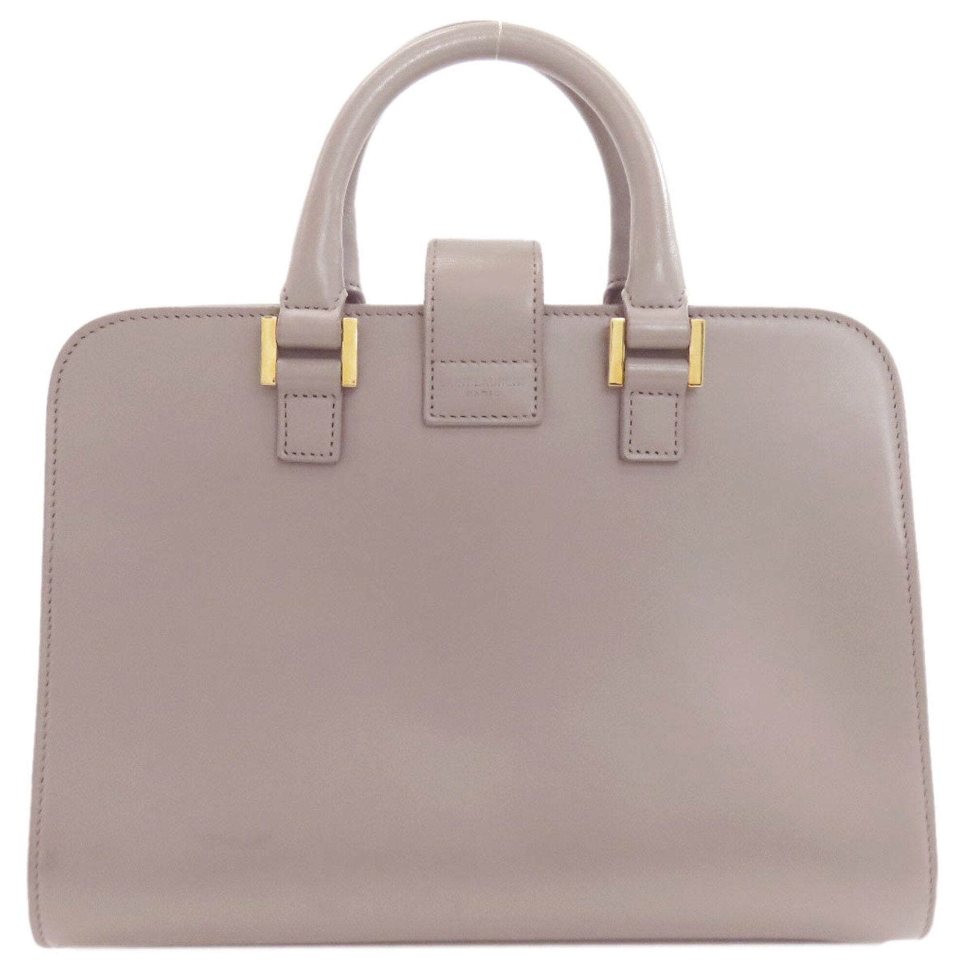 Yves Saint Laurent Gray Leather Handbag (Pre-Owned)
