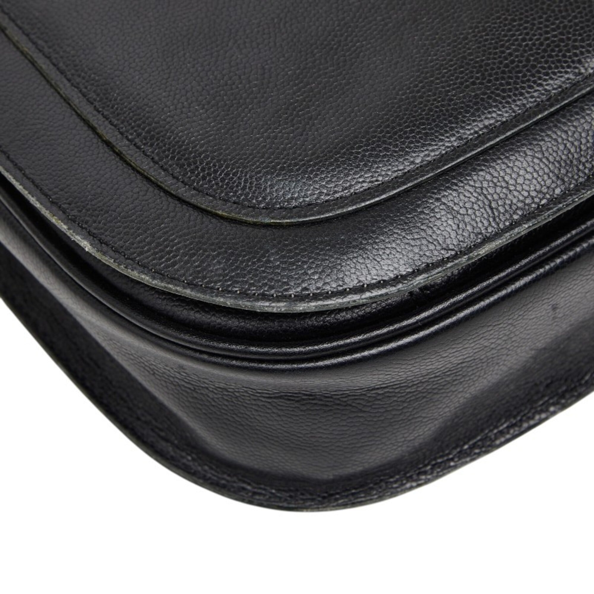 Saint Laurent Black Leather Shoulder Bag (Pre-Owned)