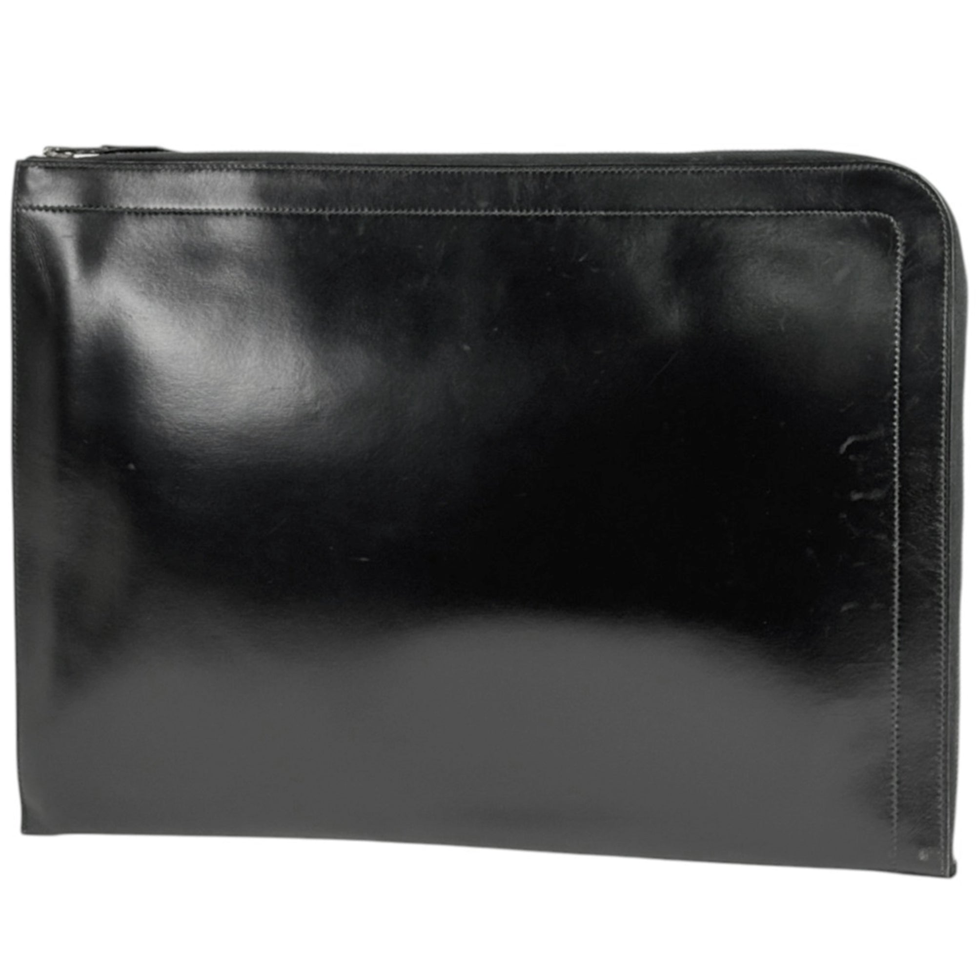 Hermes Black Box Calf Leather Clutch Bag (Pre-Owned)