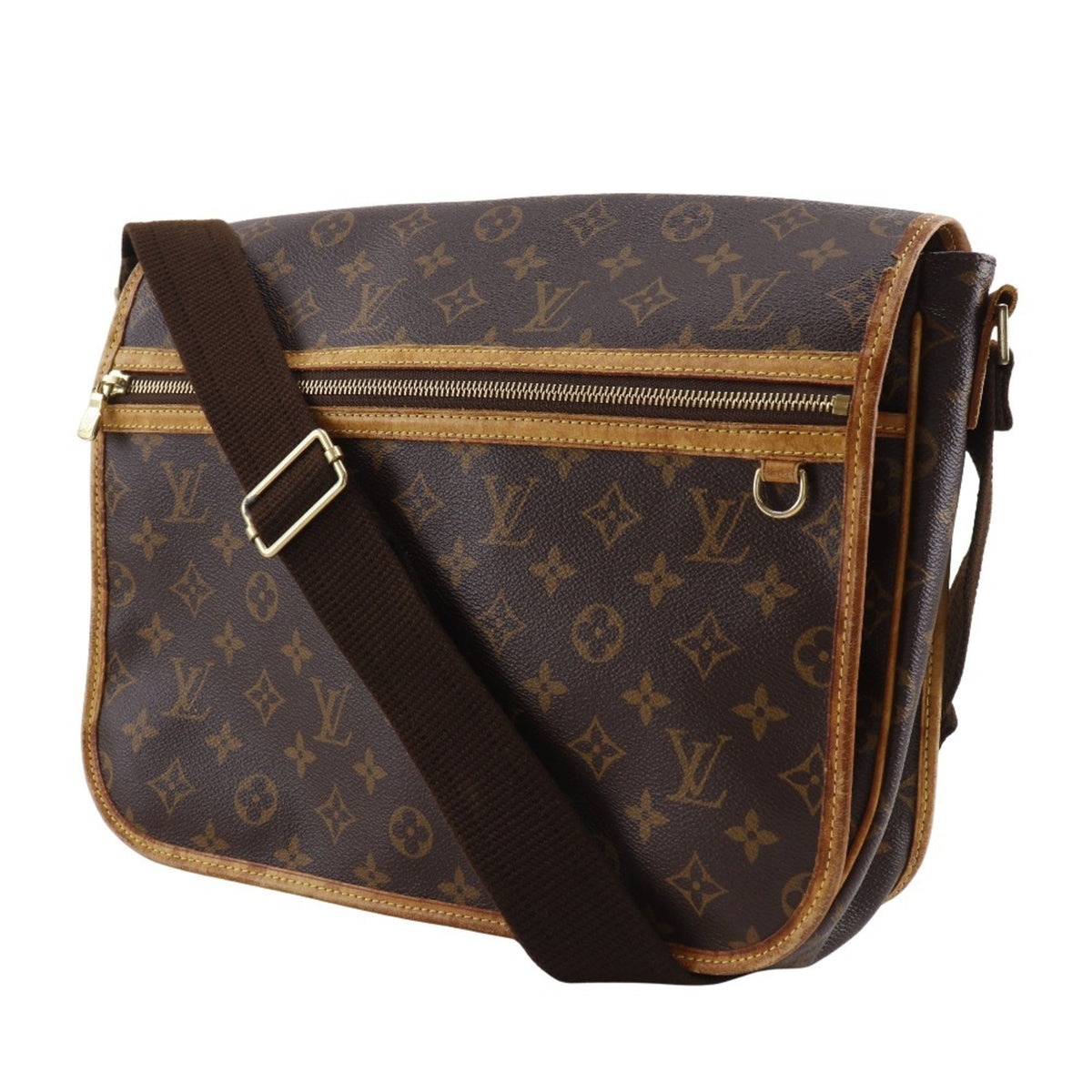 Louis Vuitton Brown Monogram Messenger Bag Shoulder Bag (Pre-Owned)