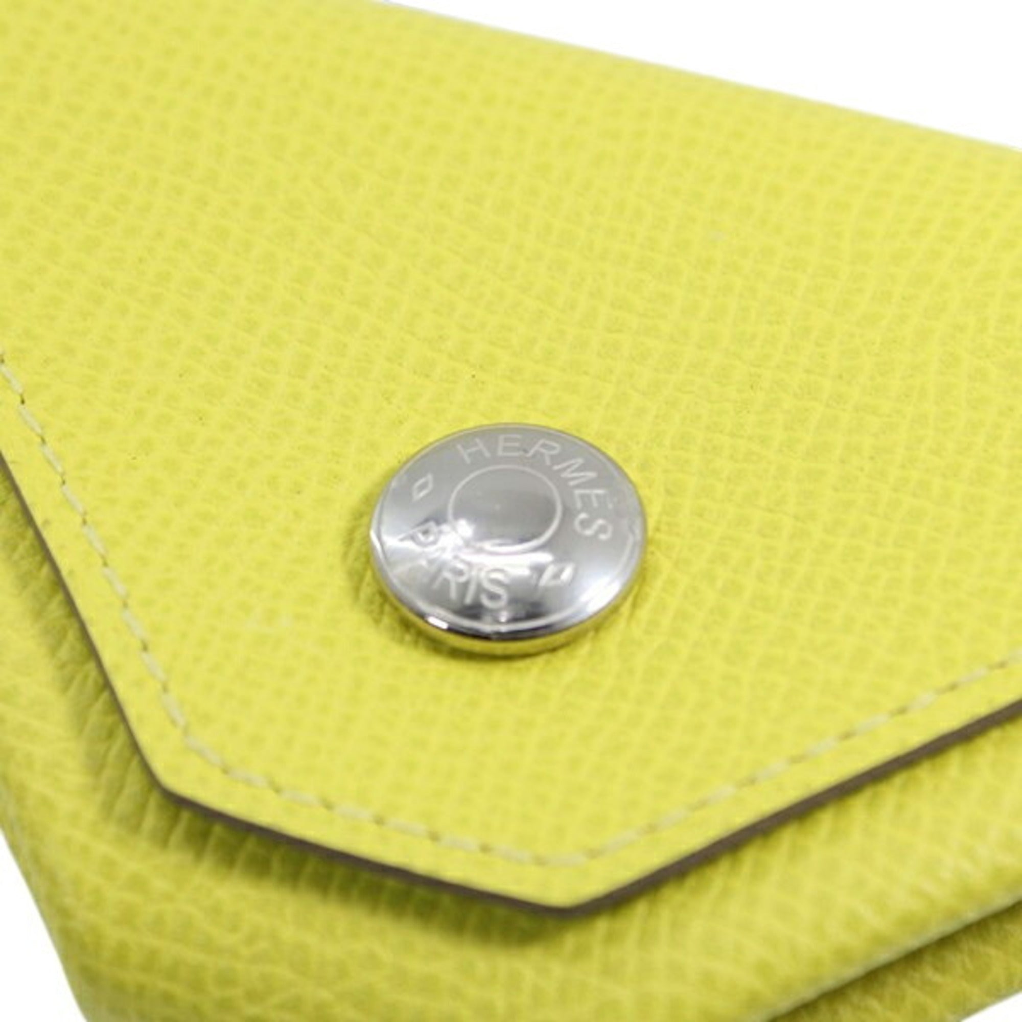 Hermes Lime Epsom Leather Coin Purse/Coin Case (Pre-Owned)