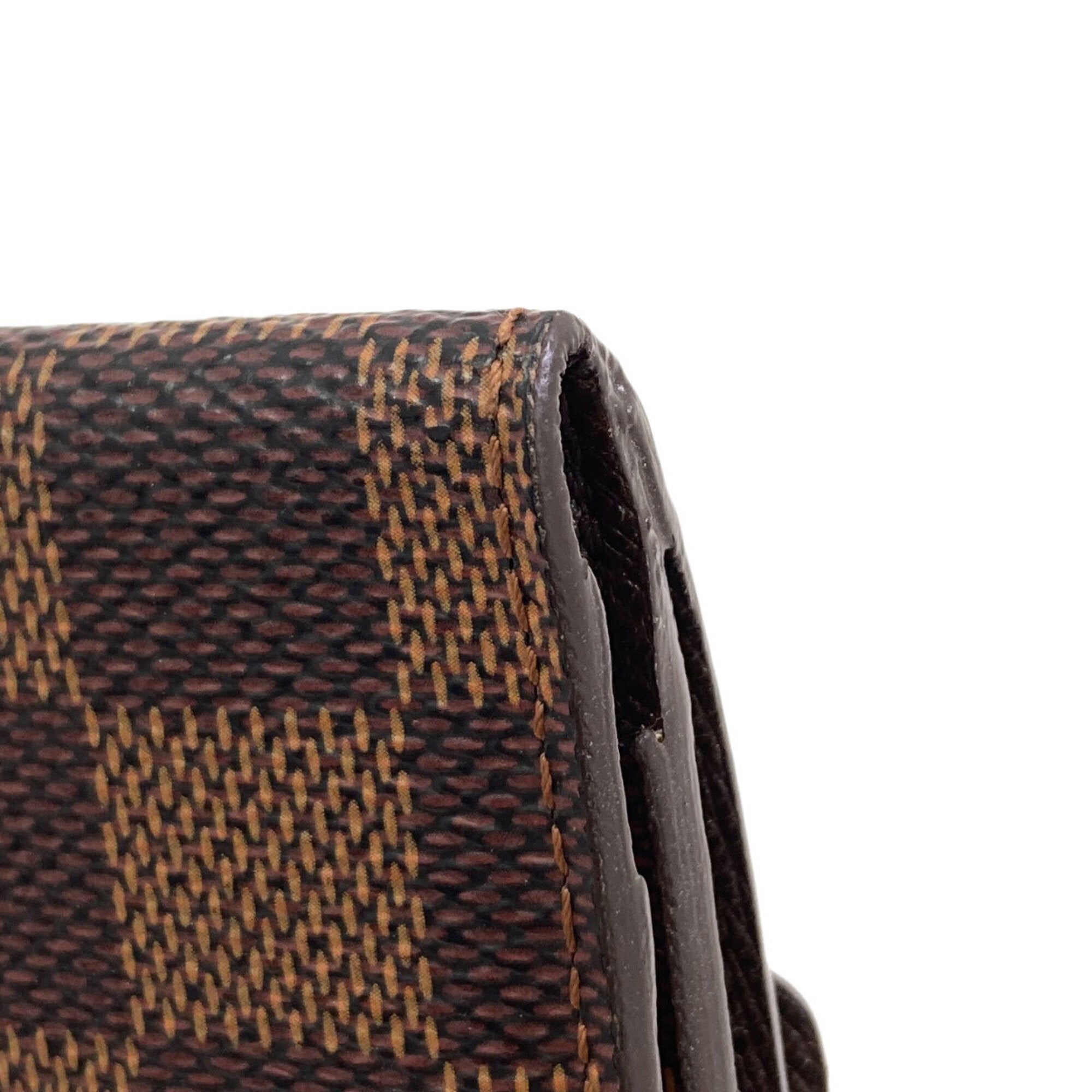 Louis Vuitton Damier Damier Canvas Ebene Damier Canvas Coin Purse/Coin Case (Pre-Owned)
