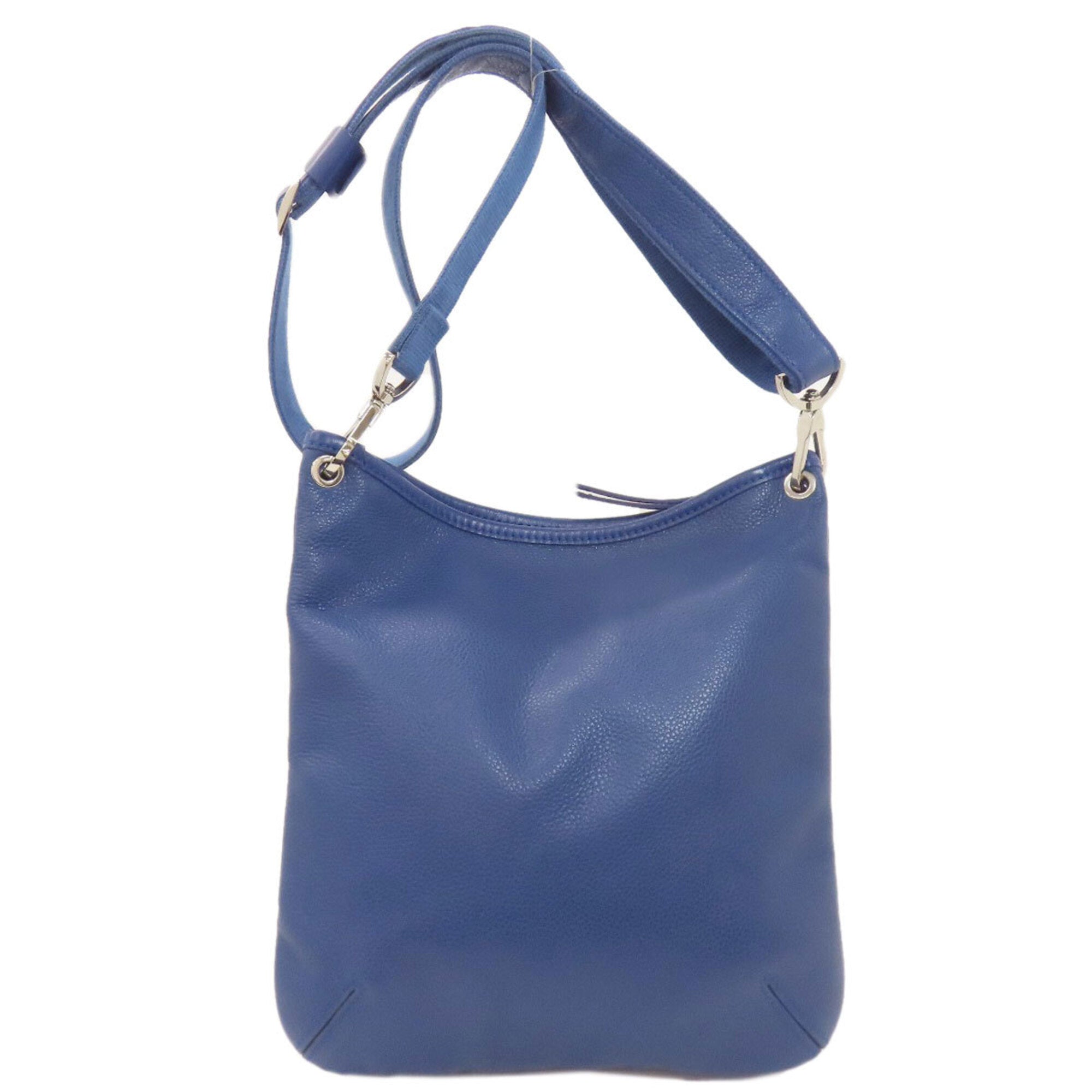 Longchamp Blue Leather Shoulder Bag (Pre-Owned)