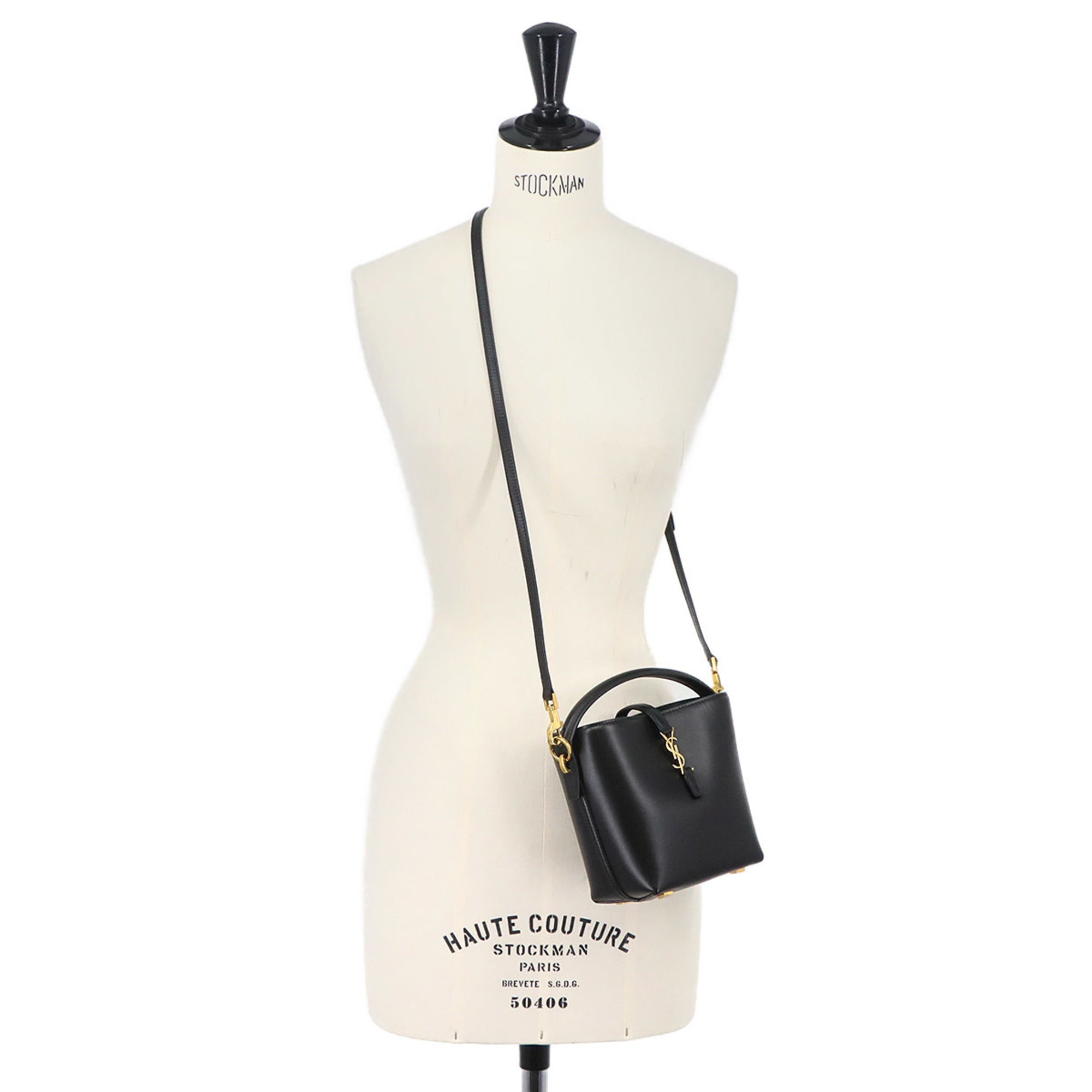 Saint Laurent Black Leather Handbag Shoulder Bag (Pre-Owned)