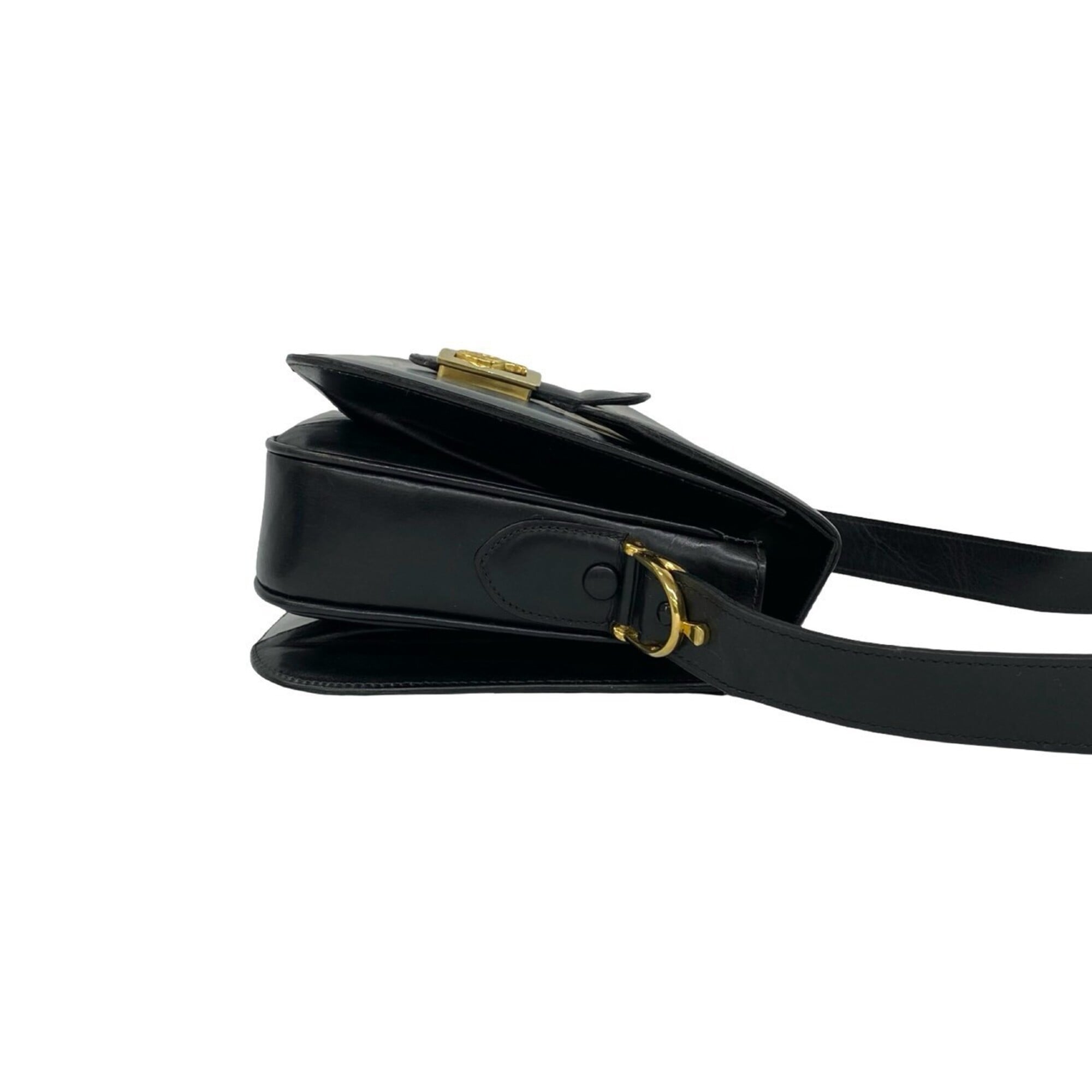 Celine Black Leather Pochette Shoulder Bag (Pre-Owned)