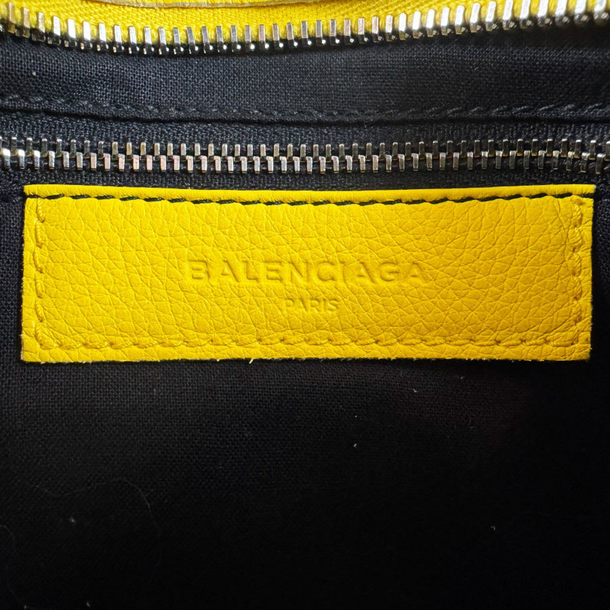 Balenciaga Yellow Leather Handbag Shoulder Bag (Pre-Owned)