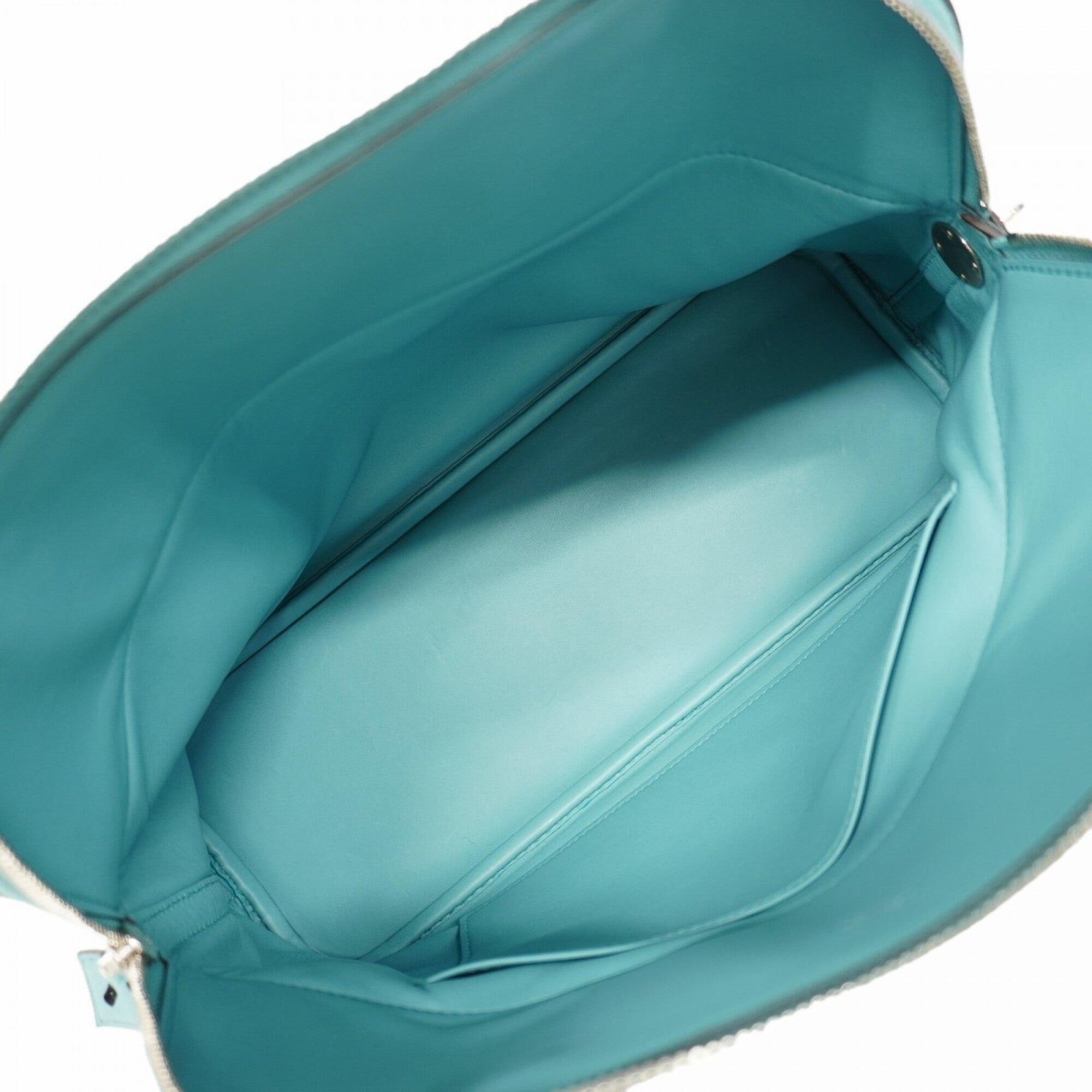 Hermes Blue Atoll Taurillon Clemence Leather Handbag (Pre-Owned)