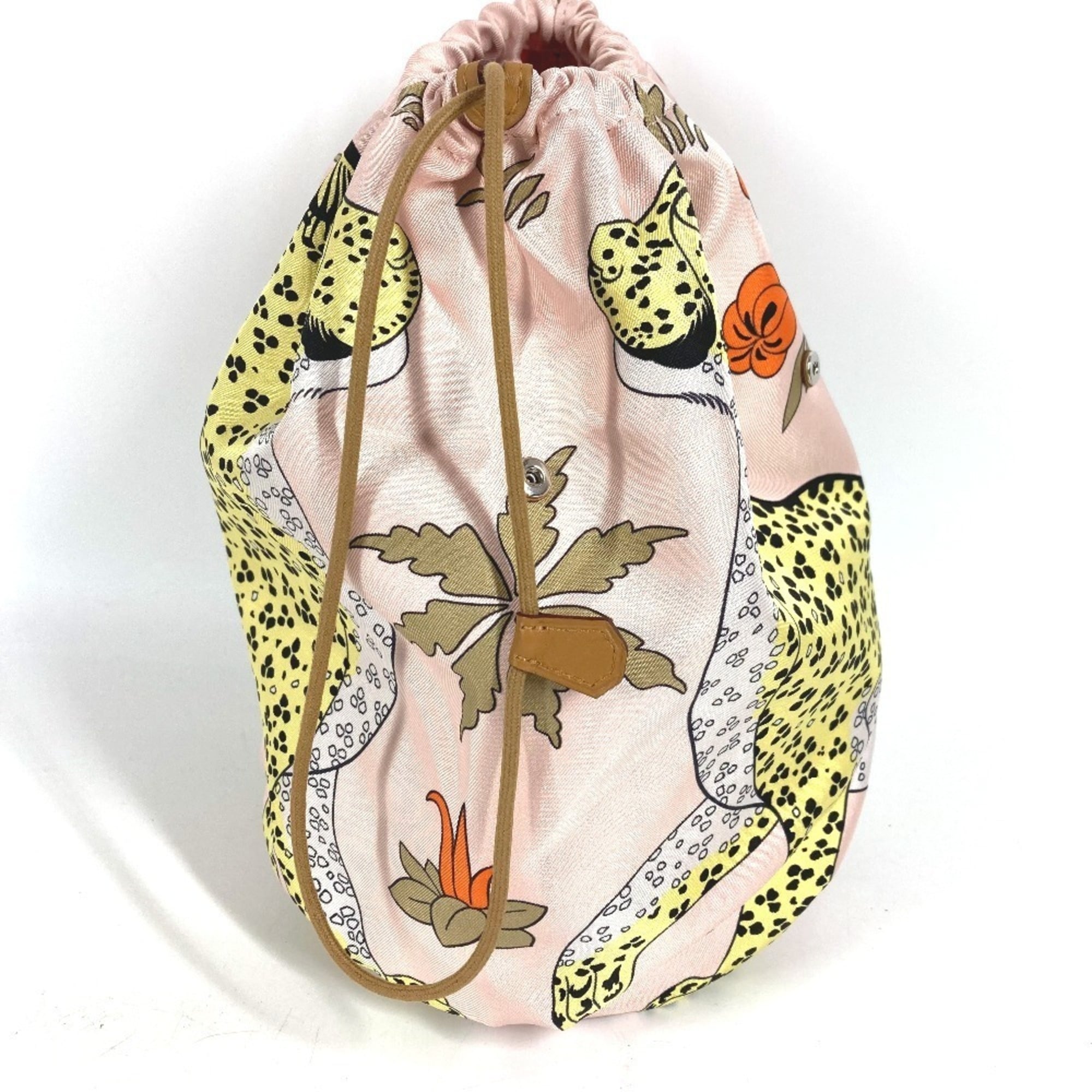 Hermes Pink Silk Handbag Pouch (Pre-Owned)