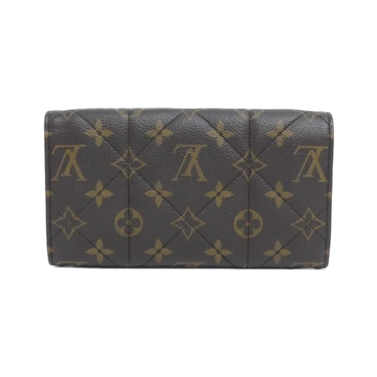 Louis Vuitton Brown Coated Canvas Long Wallet (Bi-Fold) (Pre-Owned)