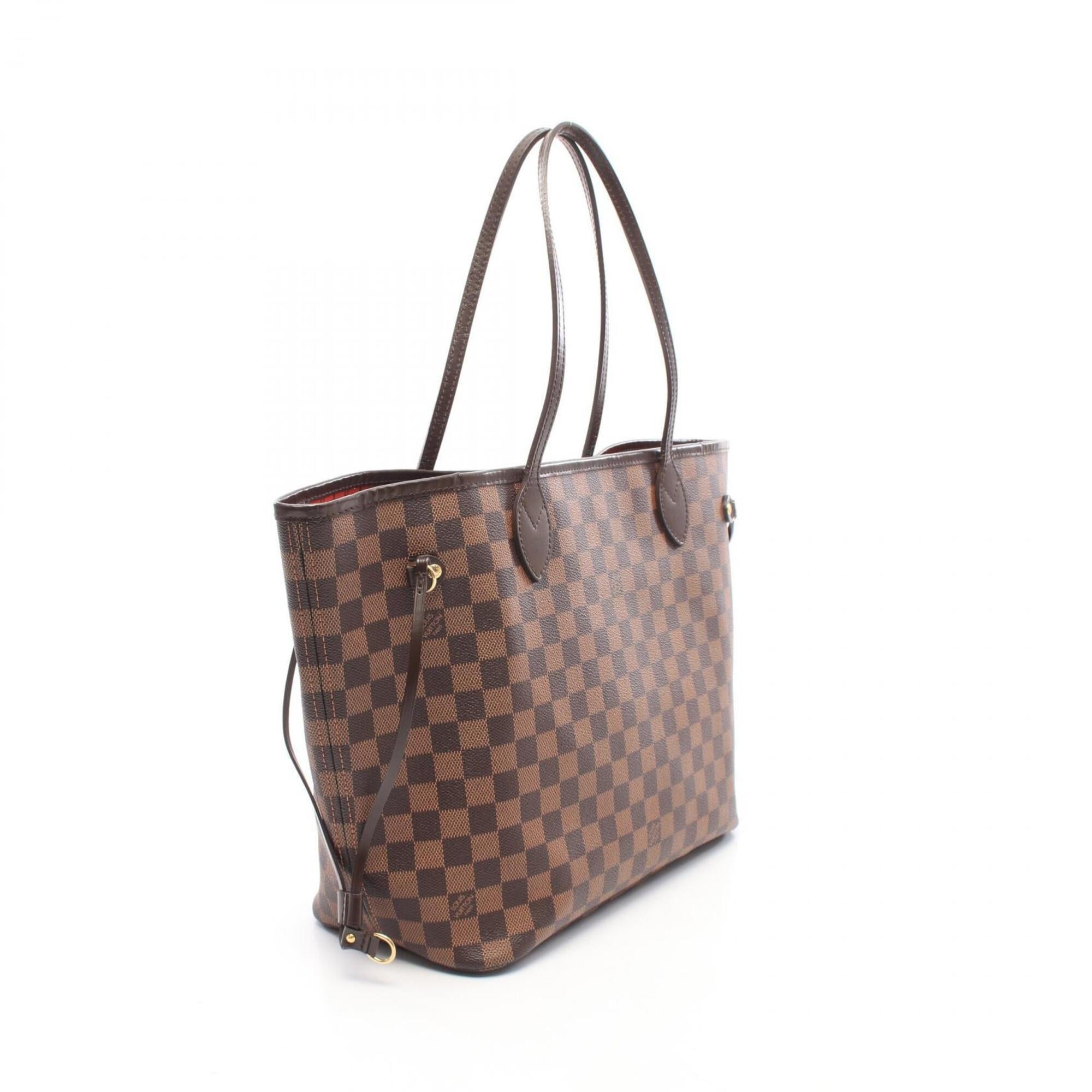 Louis Vuitton Brown Coated Canvas Leather Handbag Tote Bag (Pre-Owned)