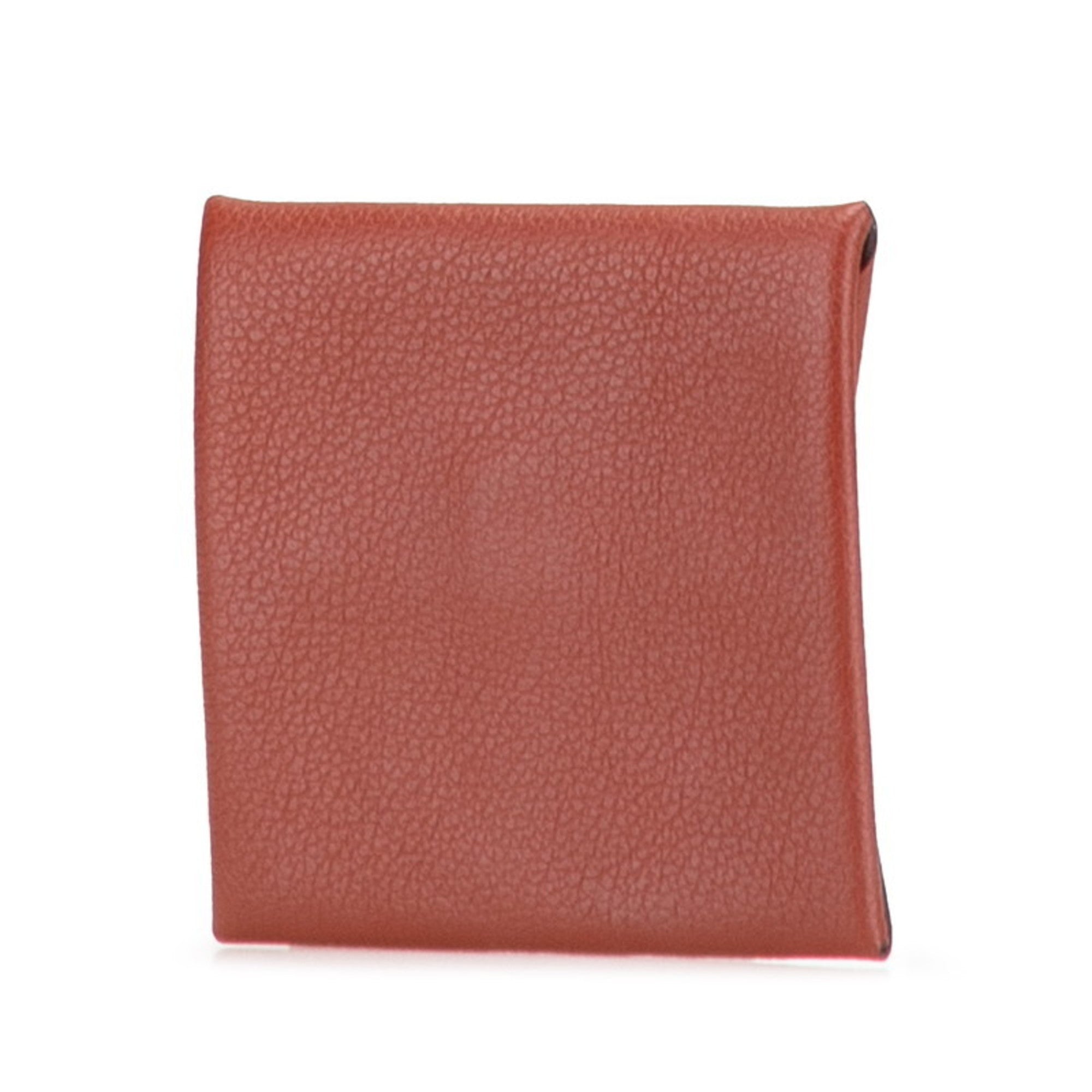 Hermes Bastia Brown Coin Purse/Coin Case (Pre-Owned)