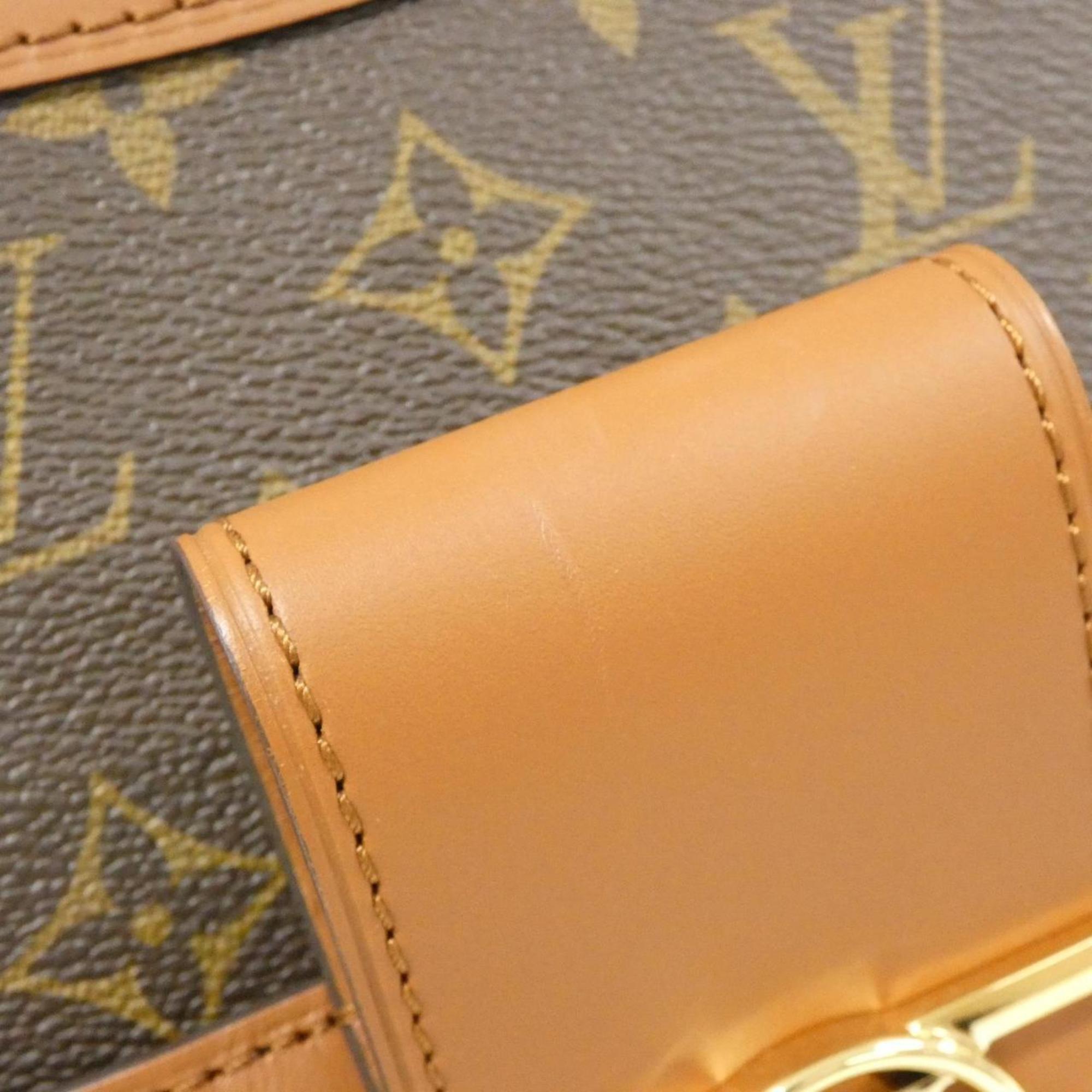 Louis Vuitton Monogram Marron Coated Canvas Shoulder Bag (Pre-Owned)