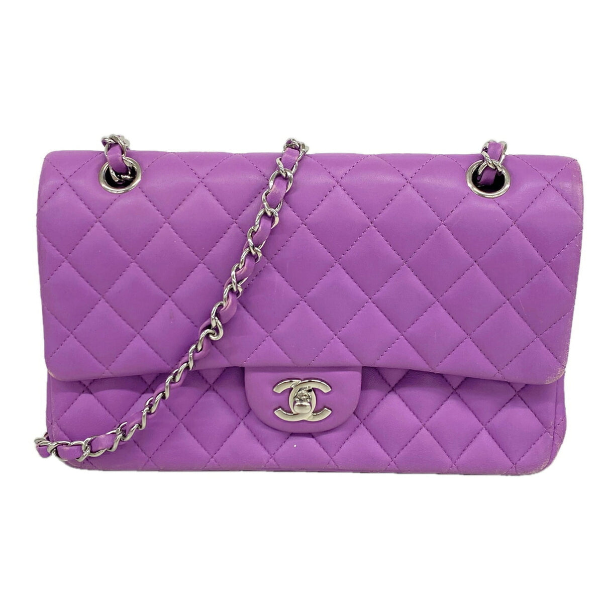 Chanel Purple Leather Shoulder Bag (Pre-Owned)