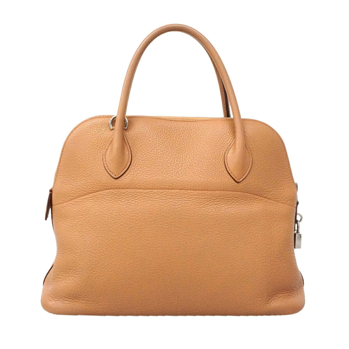 Hermes Beige Taurillon Clemence Leather Handbag (Pre-Owned)