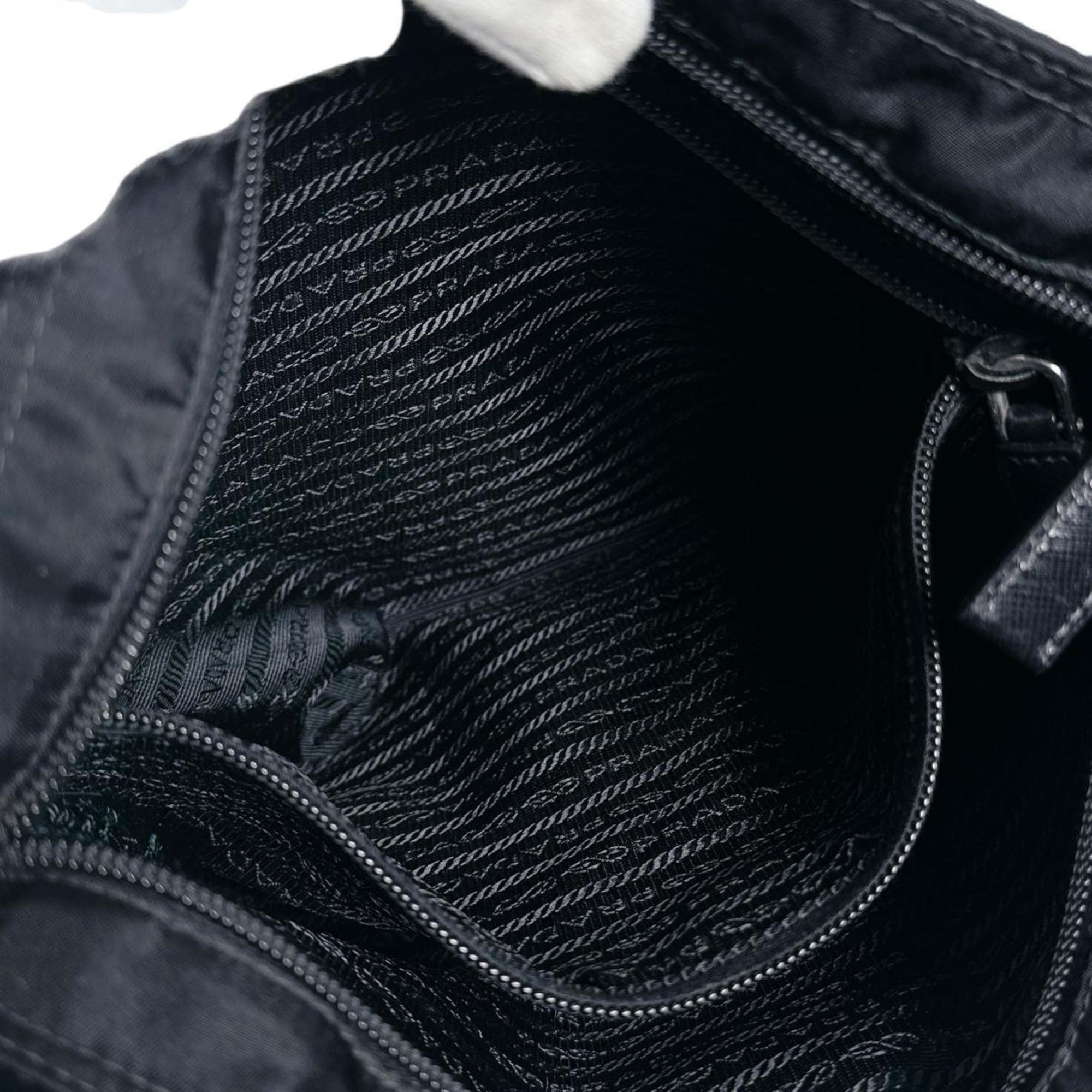 Prada Black Nylon Shoulder Bag Sling Bag (Pre-Owned)