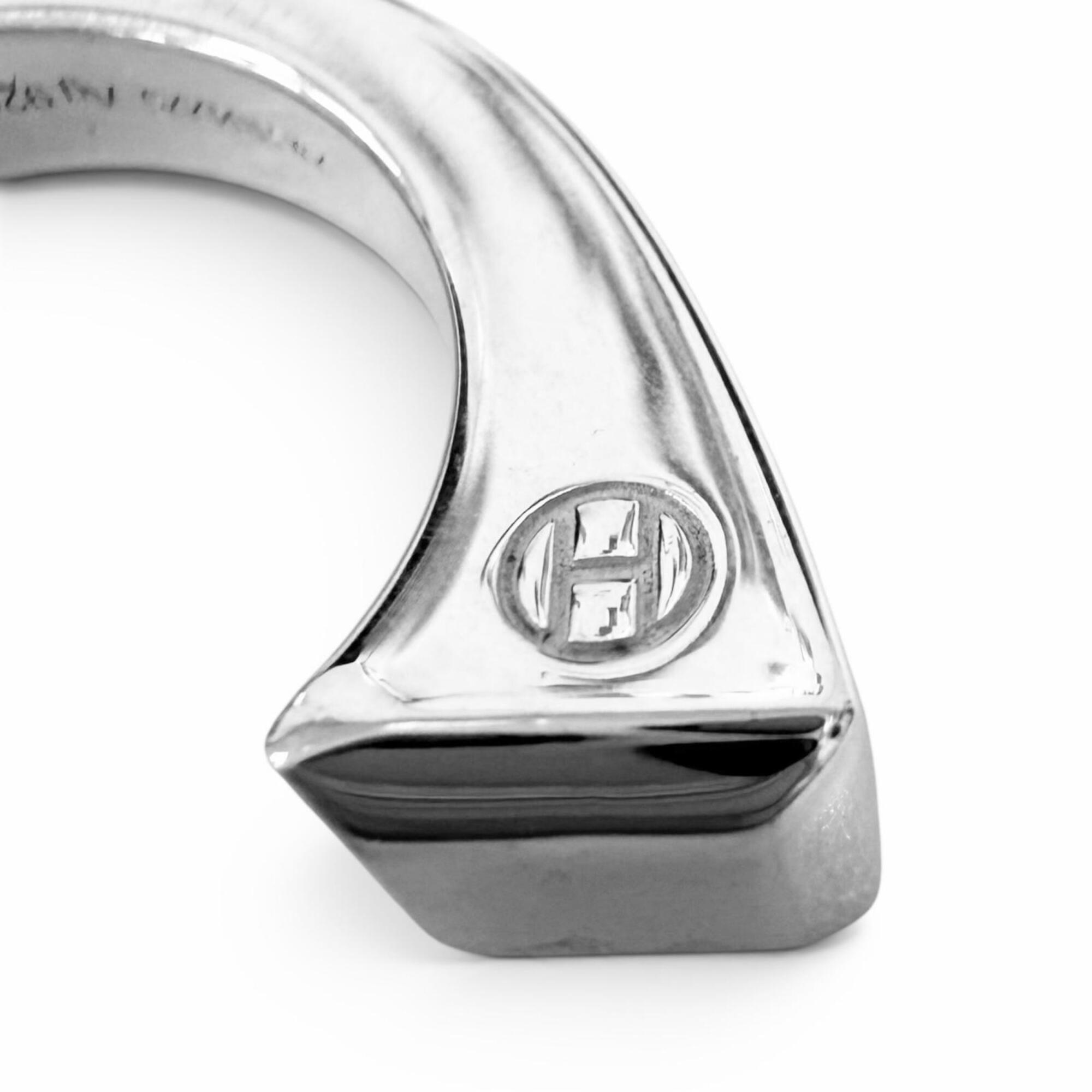 Hermes Silver Silver 925 Band Ring (Pre-Owned)