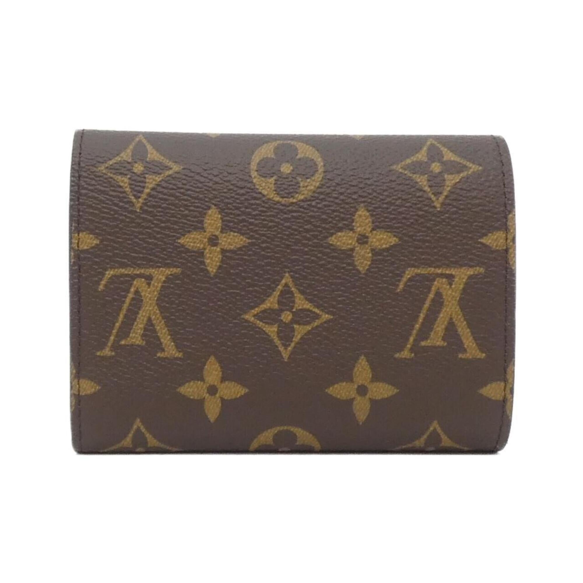 Louis Vuitton Monogram Marron Rose Ballerine Coated Canvas Wallet (Tri-Fold) (Pre-Owned)