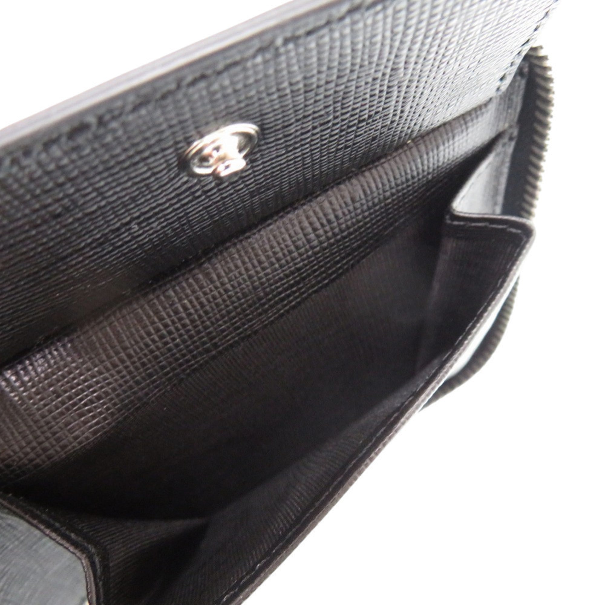 Fendi Black Blue Leather Wallet (Bi-Fold) (Pre-Owned)