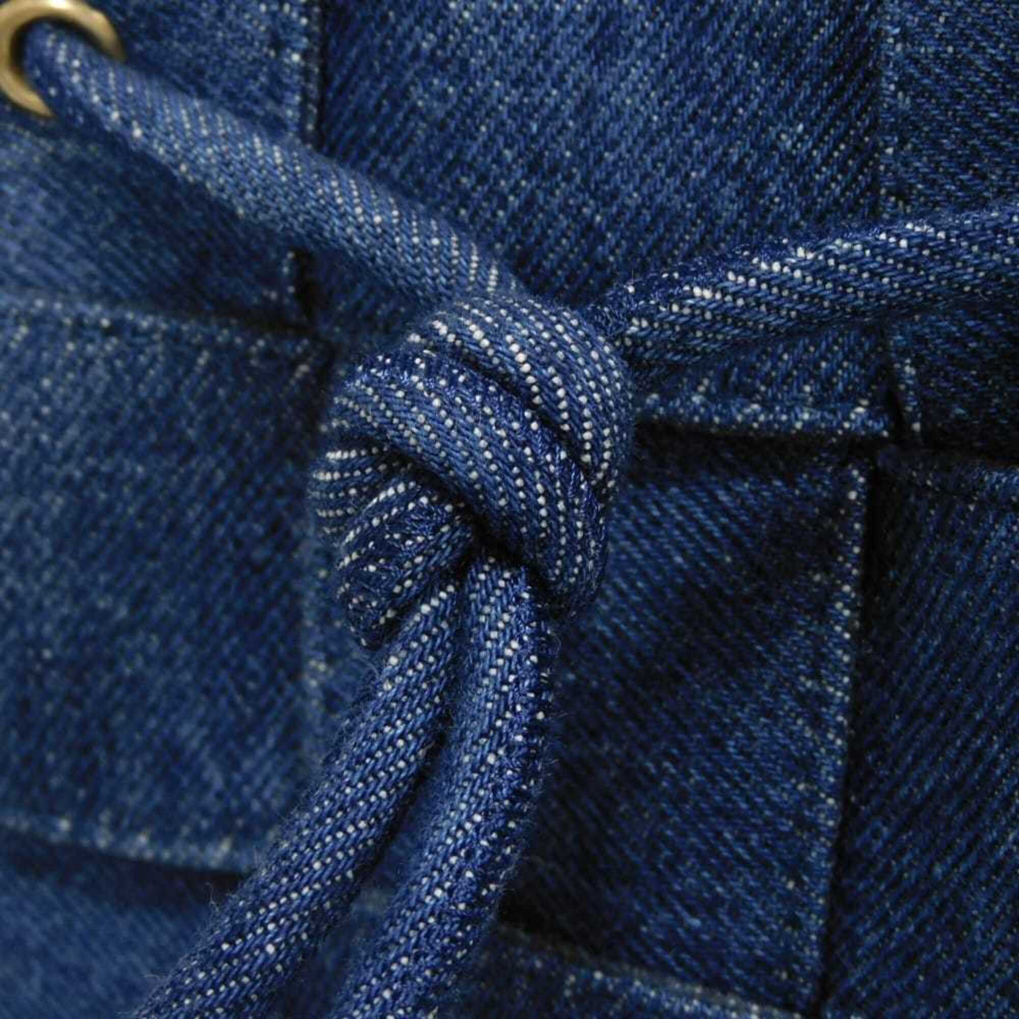 Bottega Veneta Blue Denim Shoulder Bag (Pre-Owned)