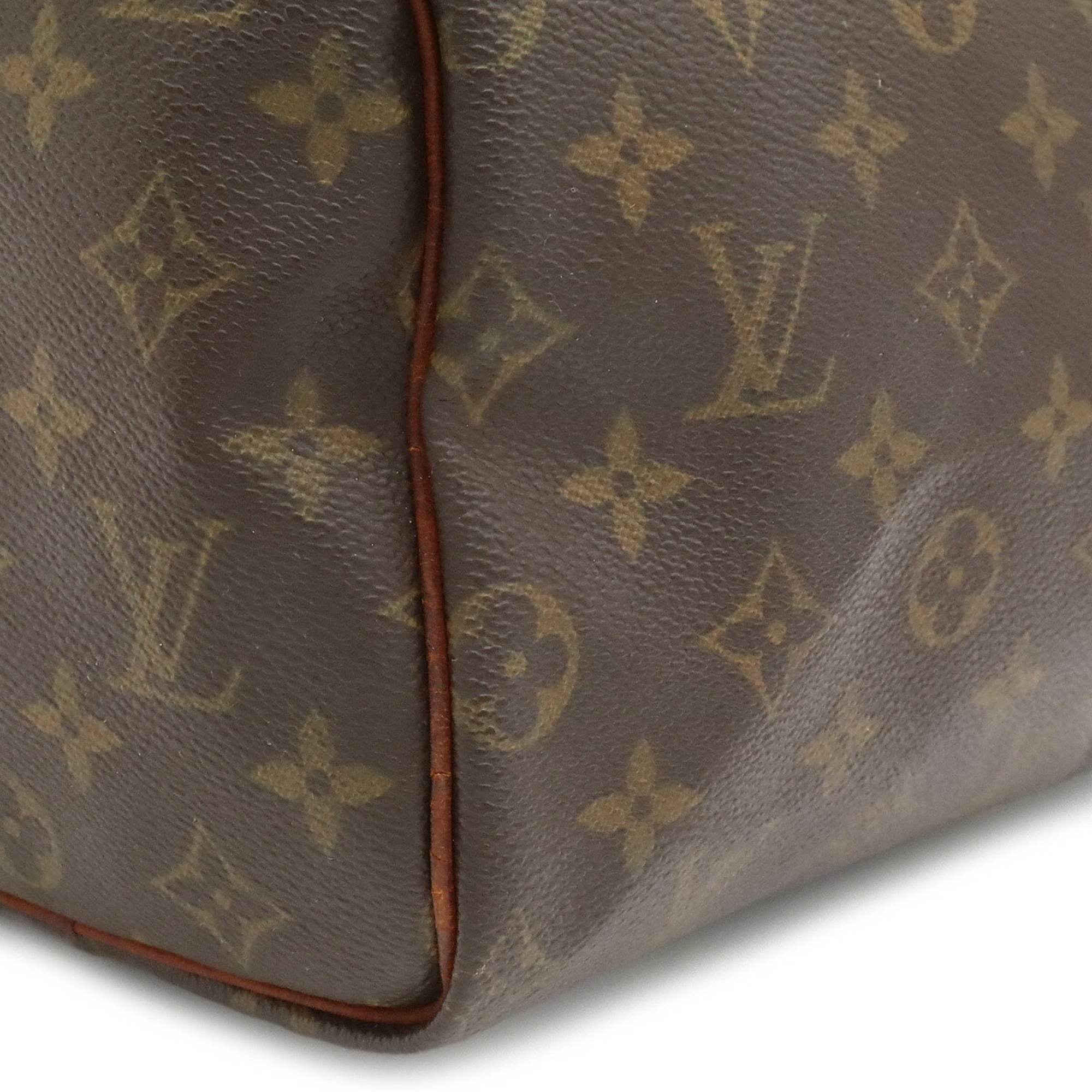 Louis Vuitton Brown White Monogram Handbag (Pre-Owned)