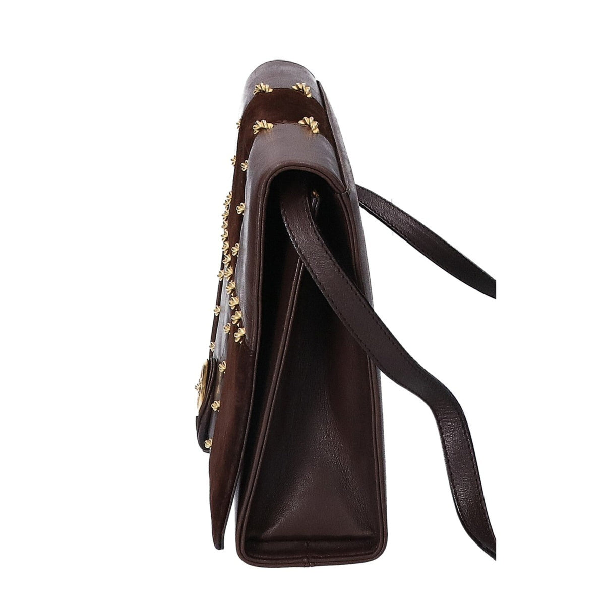 Salvatore Ferragamo Brown Leather Shoulder Bag (Pre-Owned)