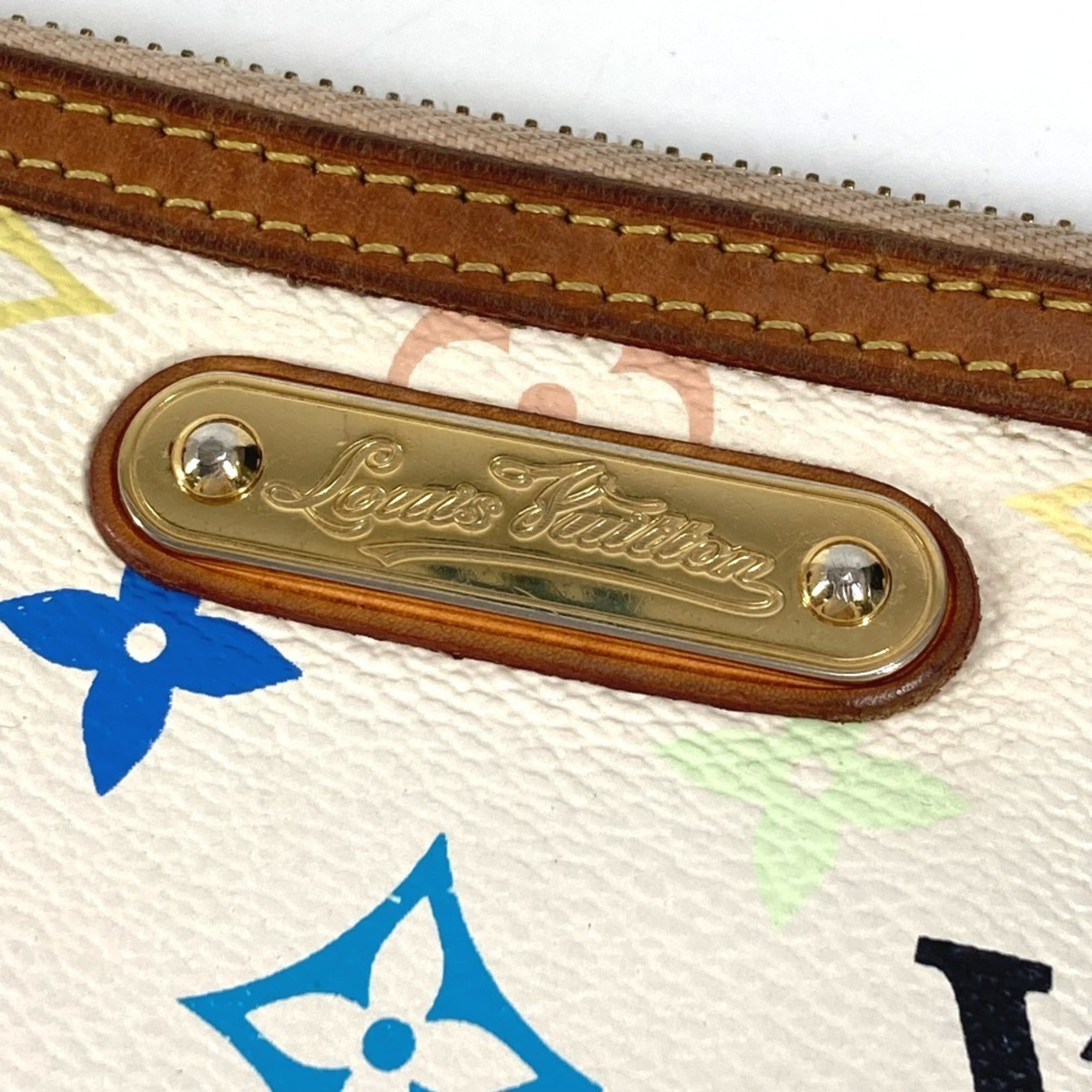 Louis Vuitton Blanc Monogram Multicolore Pouch Shoulder Bag (Pre-Owned)