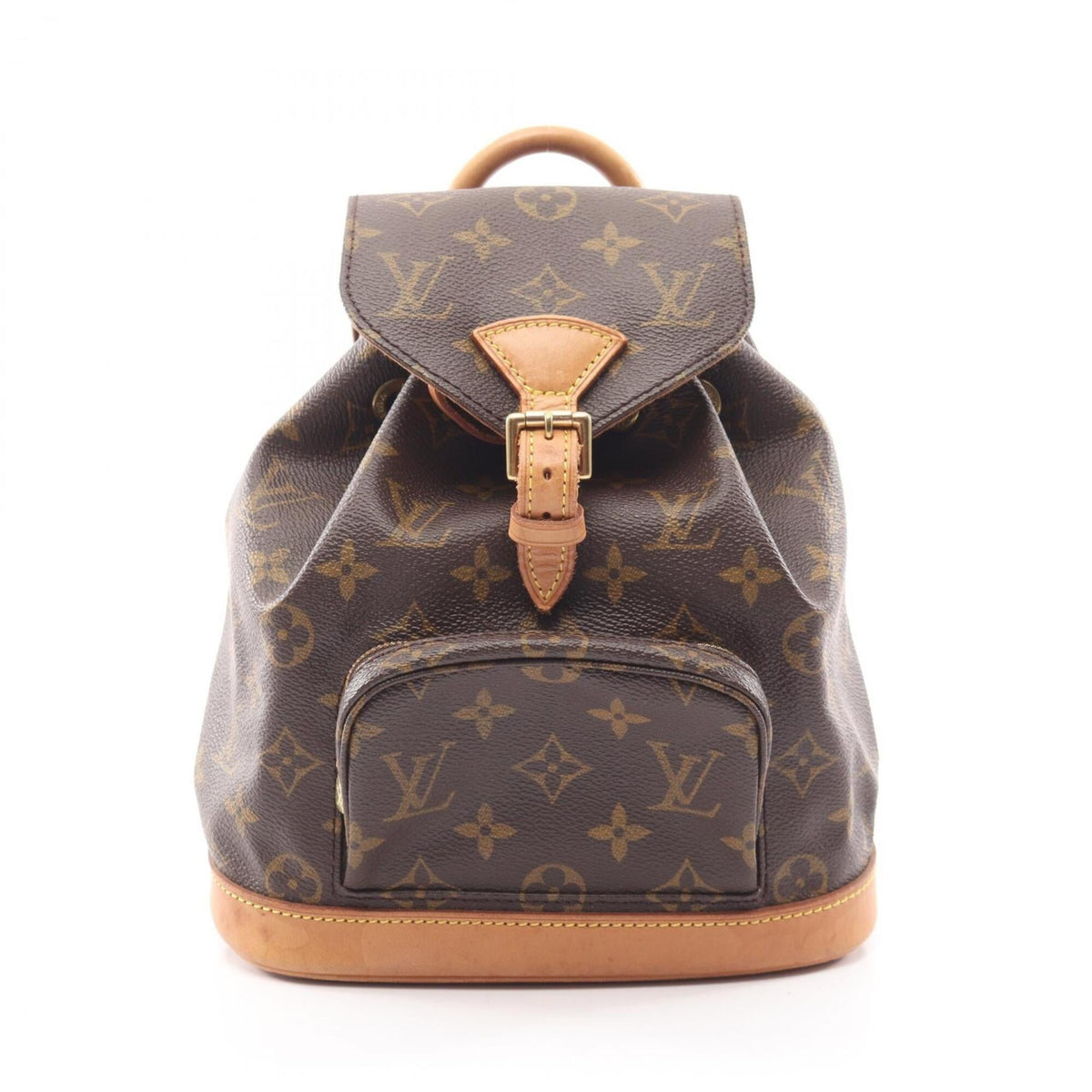Louis Vuitton Brown Monogram Coated Canvas Leather Backpack (Pre-Owned)