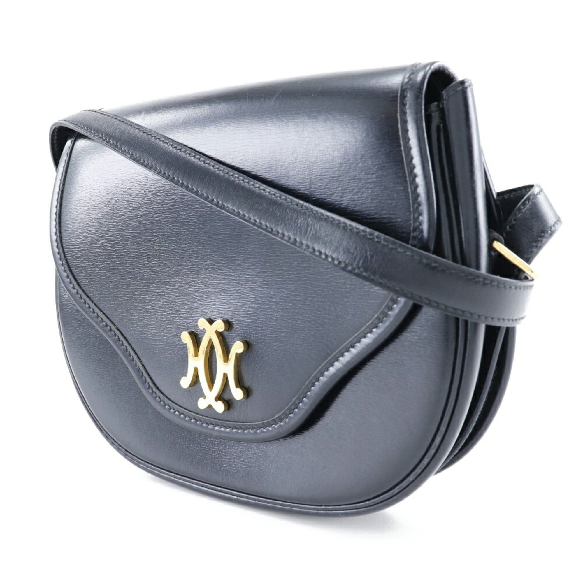 Hermes Black Leather Shoulder Bag (Pre-Owned)