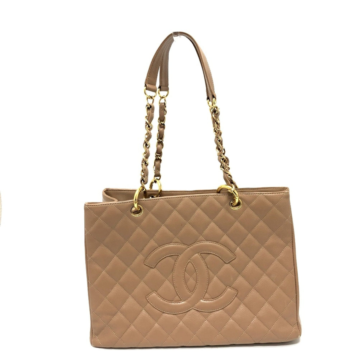 Chanel Beige Leather Shoulder Bag (Pre-Owned)