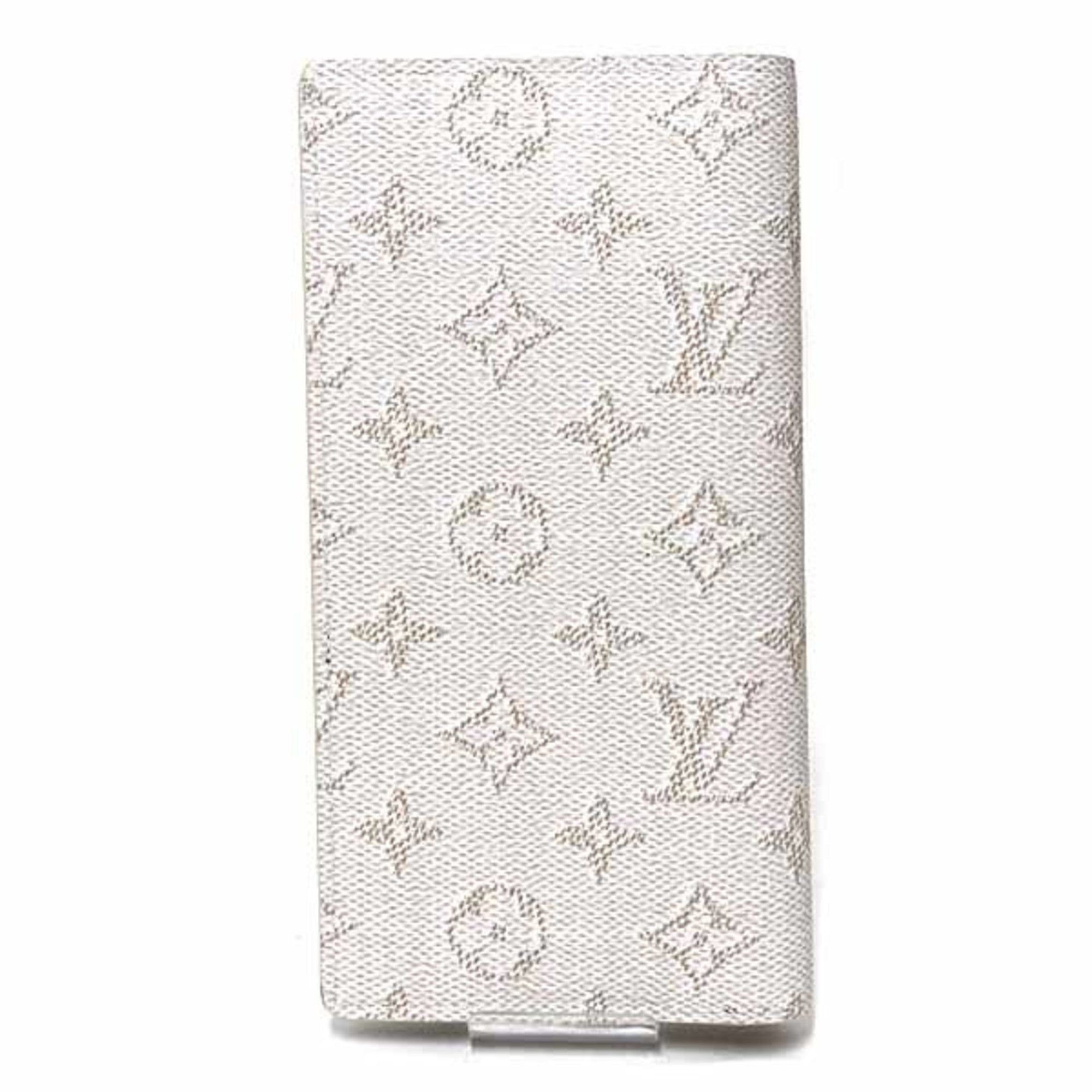 Louis Vuitton Monogram White Leather Long Wallet (Bi-Fold) (Pre-Owned)