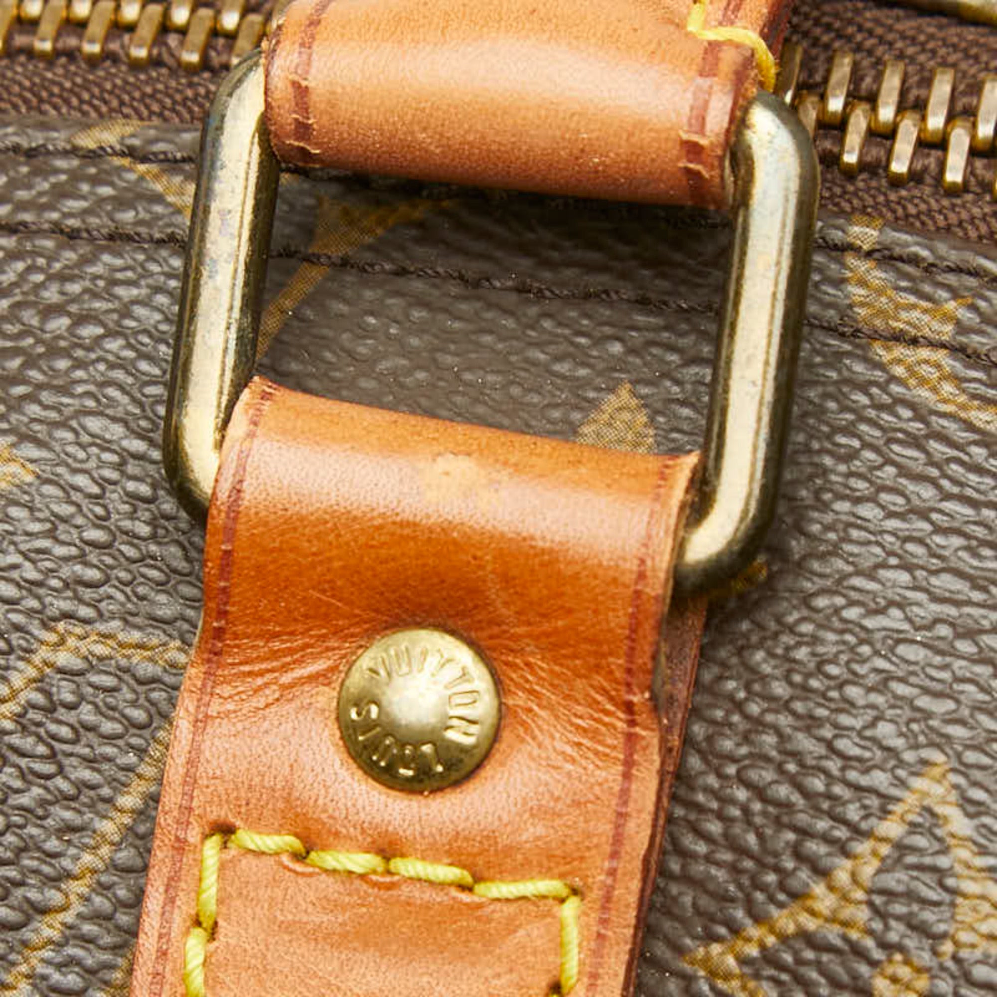 Louis Vuitton Brown Pvc Leather Boston Bag (Pre-Owned)