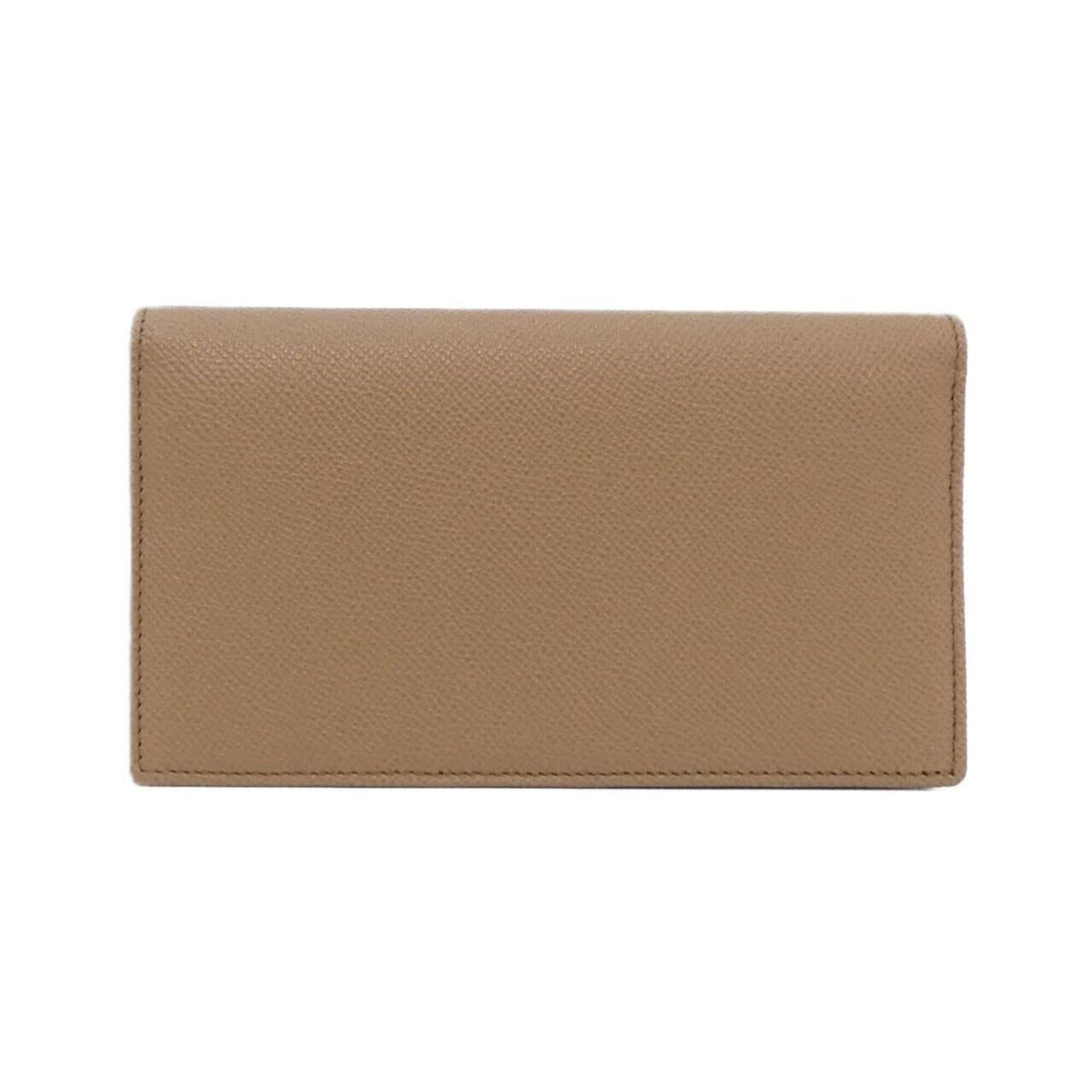 Bvlgari Brown Orange Leather Long Wallet (Bi-Fold) (Pre-Owned)