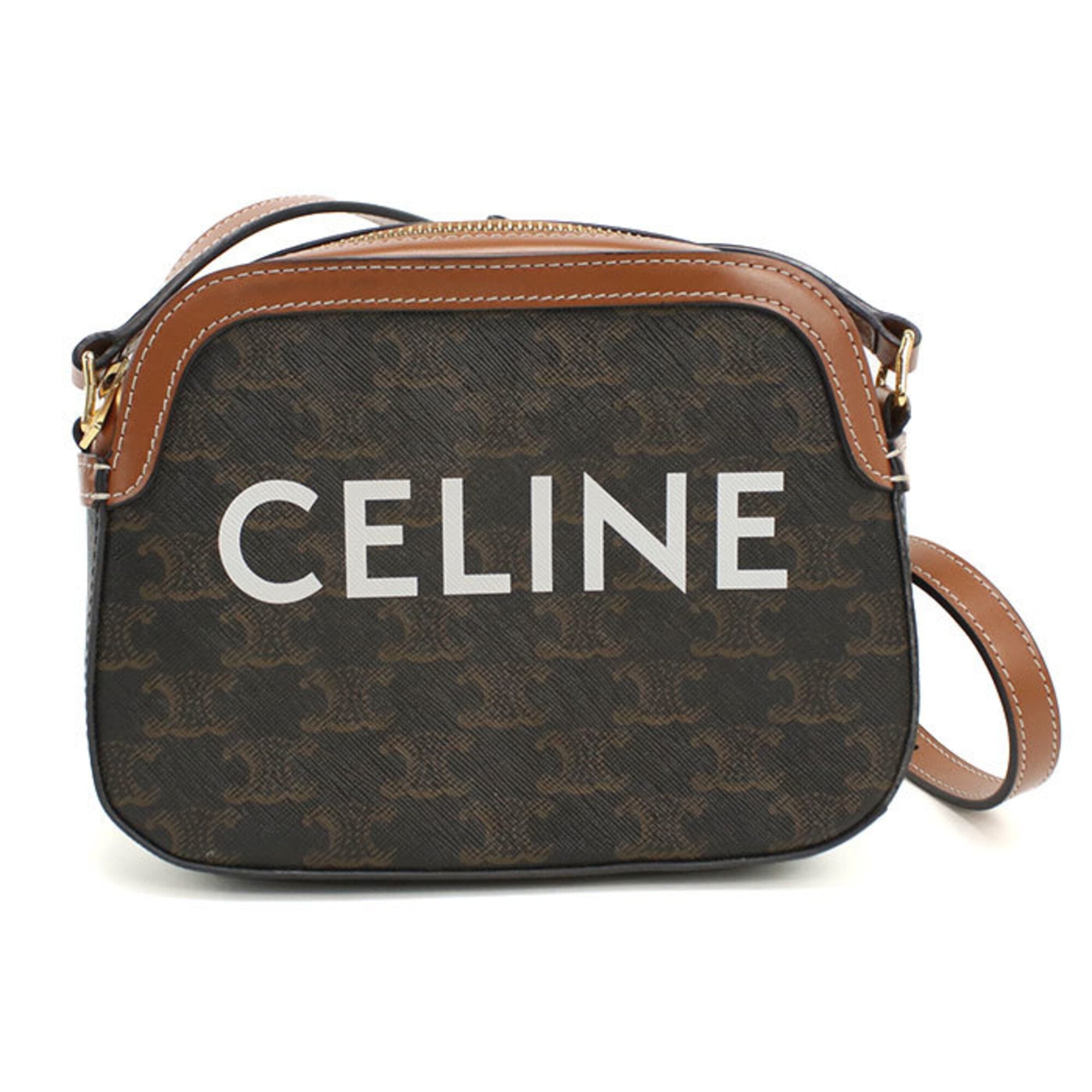 Celine Brown Pvc Leather Shoulder Bag (Pre-Owned)