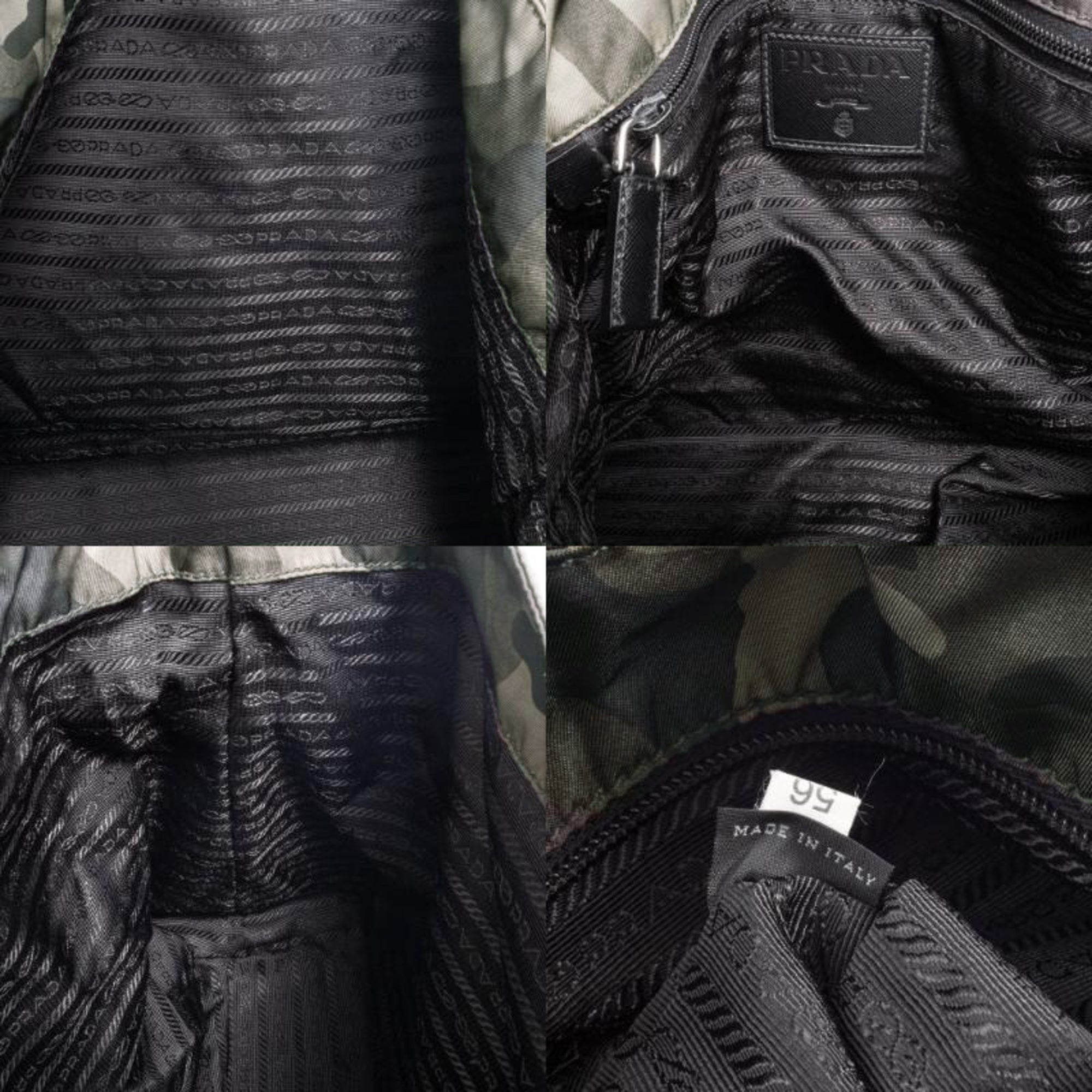 Prada Green Multi-Color Nylon Shoulder Bag (Pre-Owned)