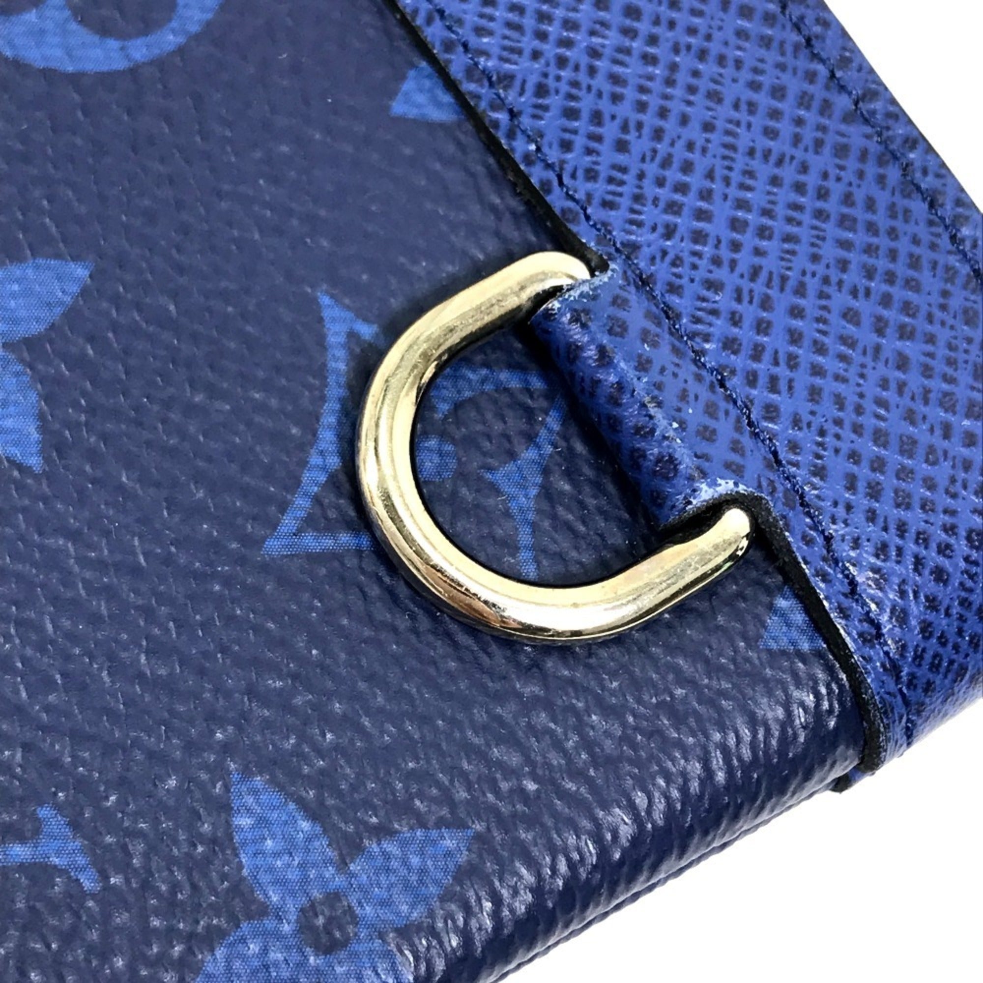Louis Vuitton Blue Taigarama Clutch Bag Pochette Pouch (Pre-Owned)