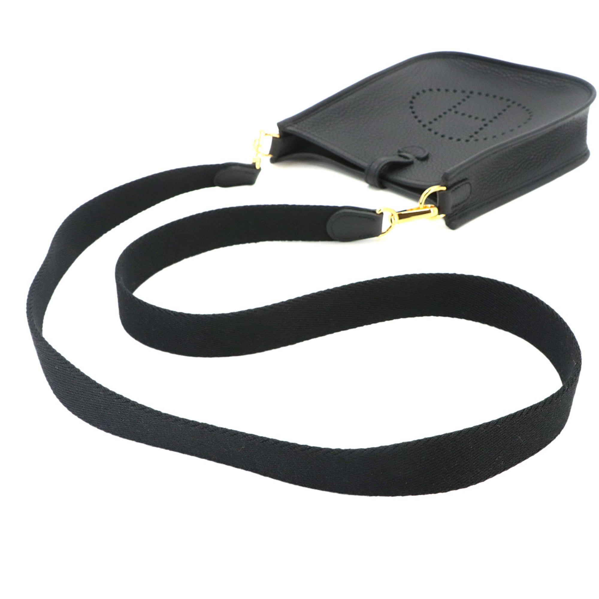 Hermes Black Taurillon Clemence Leather Shoulder Bag (Pre-Owned)