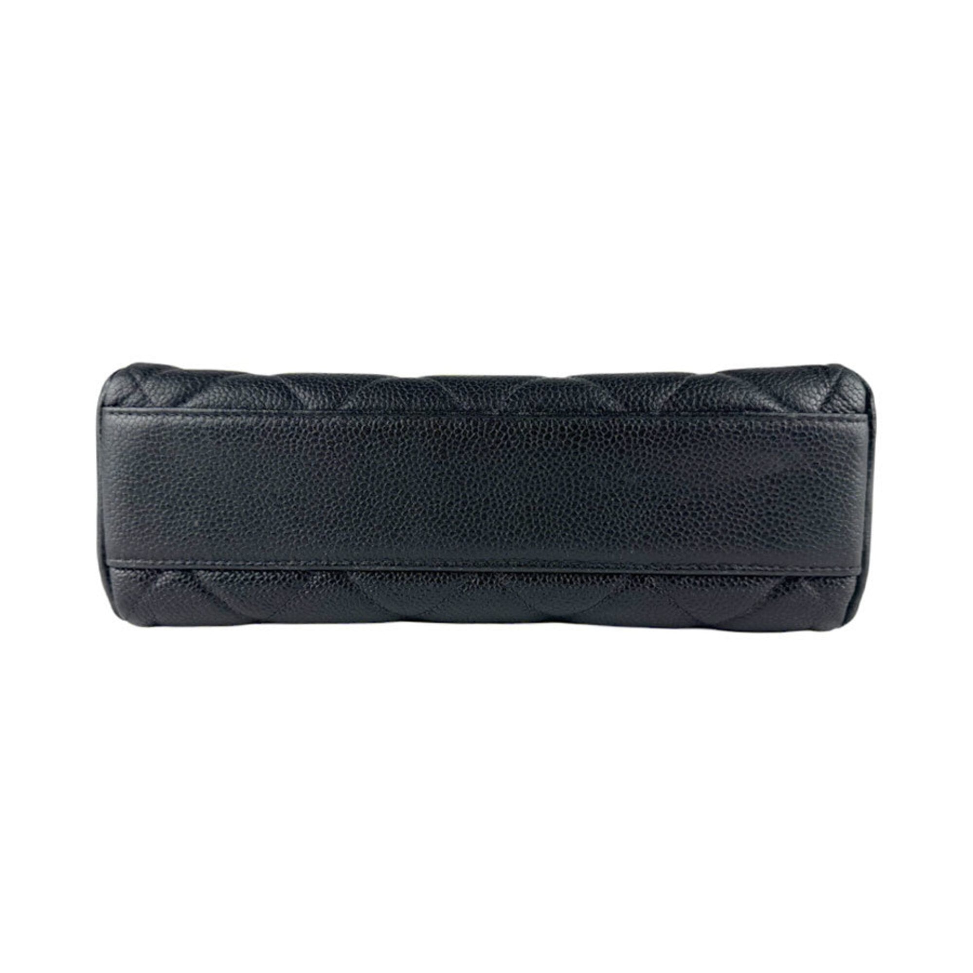 Chanel Black Grained Calfskin Shoulder Bag (Pre-Owned)