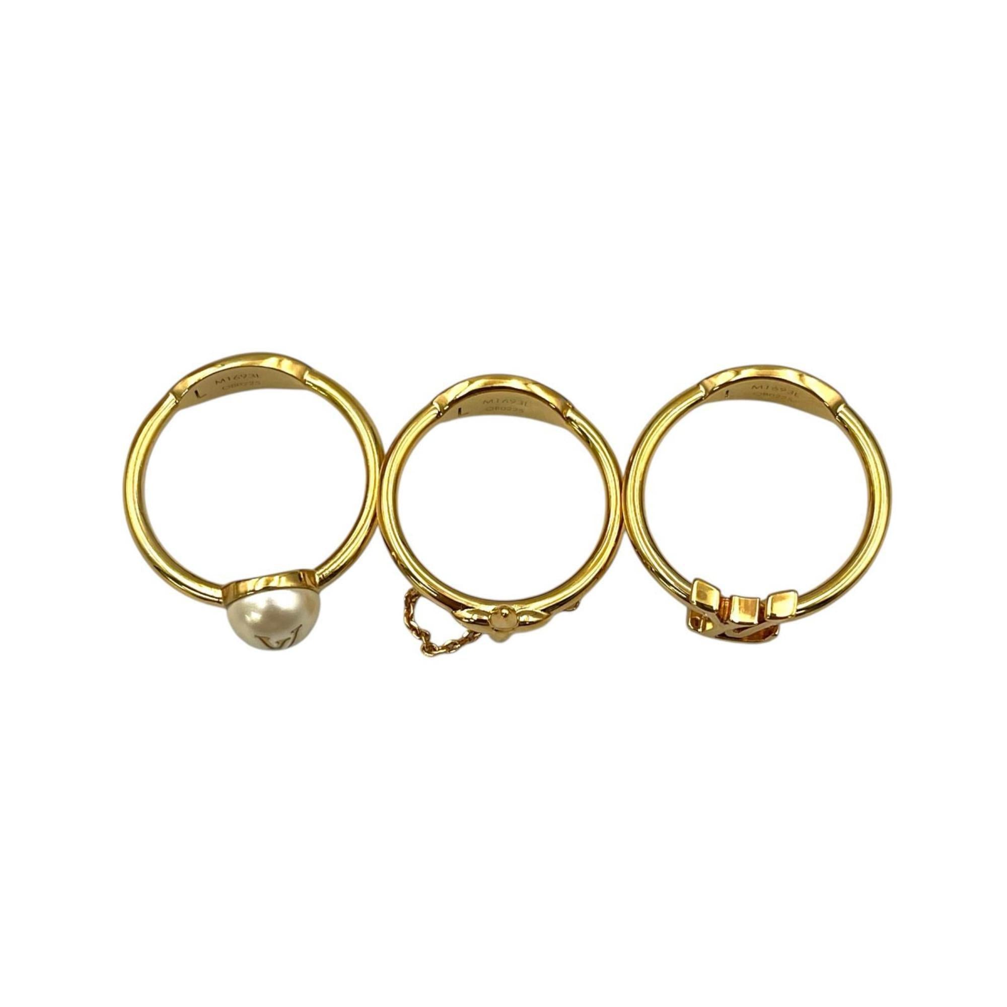 Louis Vuitton Gold Gold Plating Band Ring (Pre-Owned)