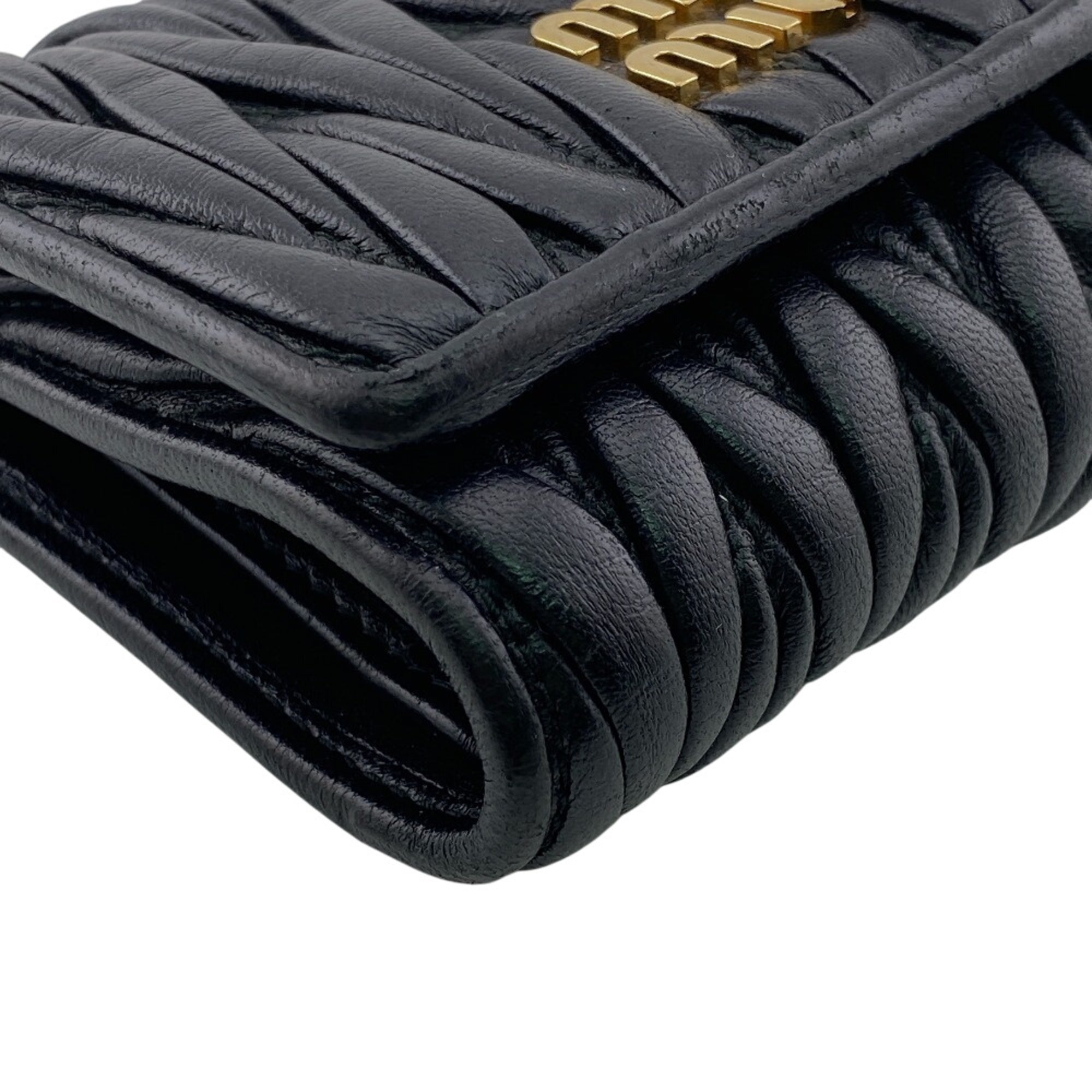 Miu Miu Black Leather Wallet (Tri-Fold) (Pre-Owned)